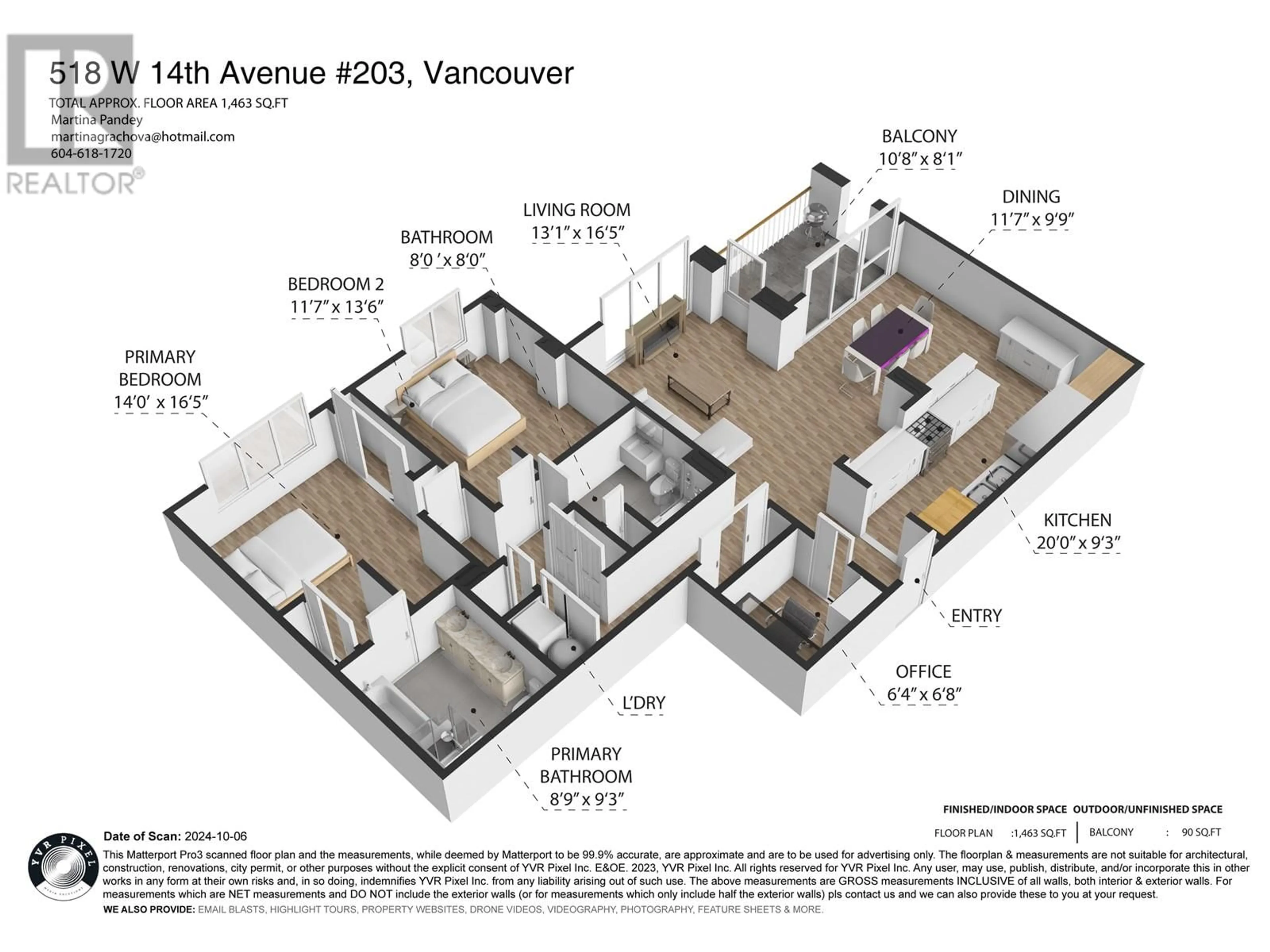 Floor plan for 203 - 518 14TH AVENUE, Vancouver British Columbia V5Z4N5