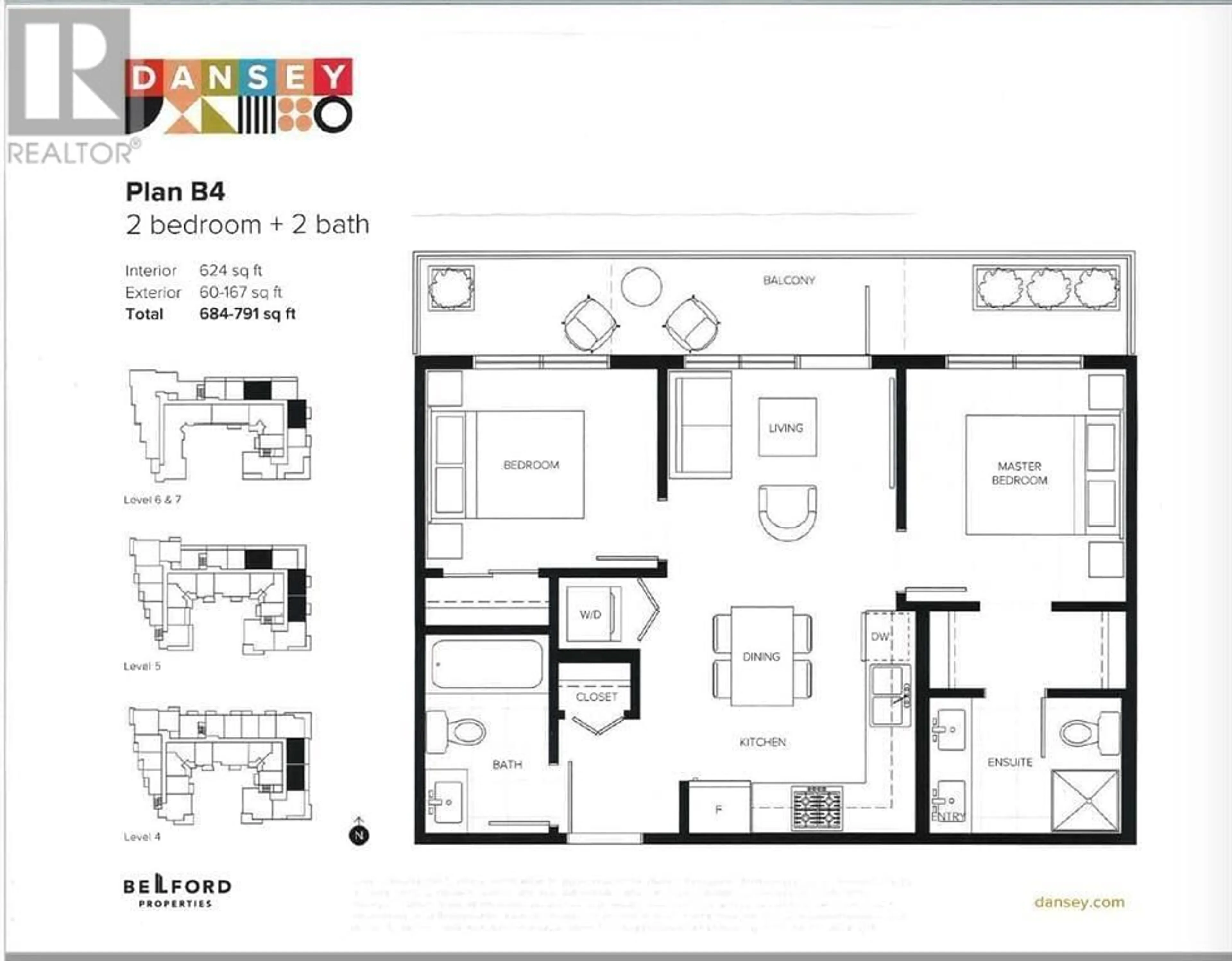 Floor plan for 704 599 DANSEY AVENUE, Coquitlam British Columbia V3K3E9