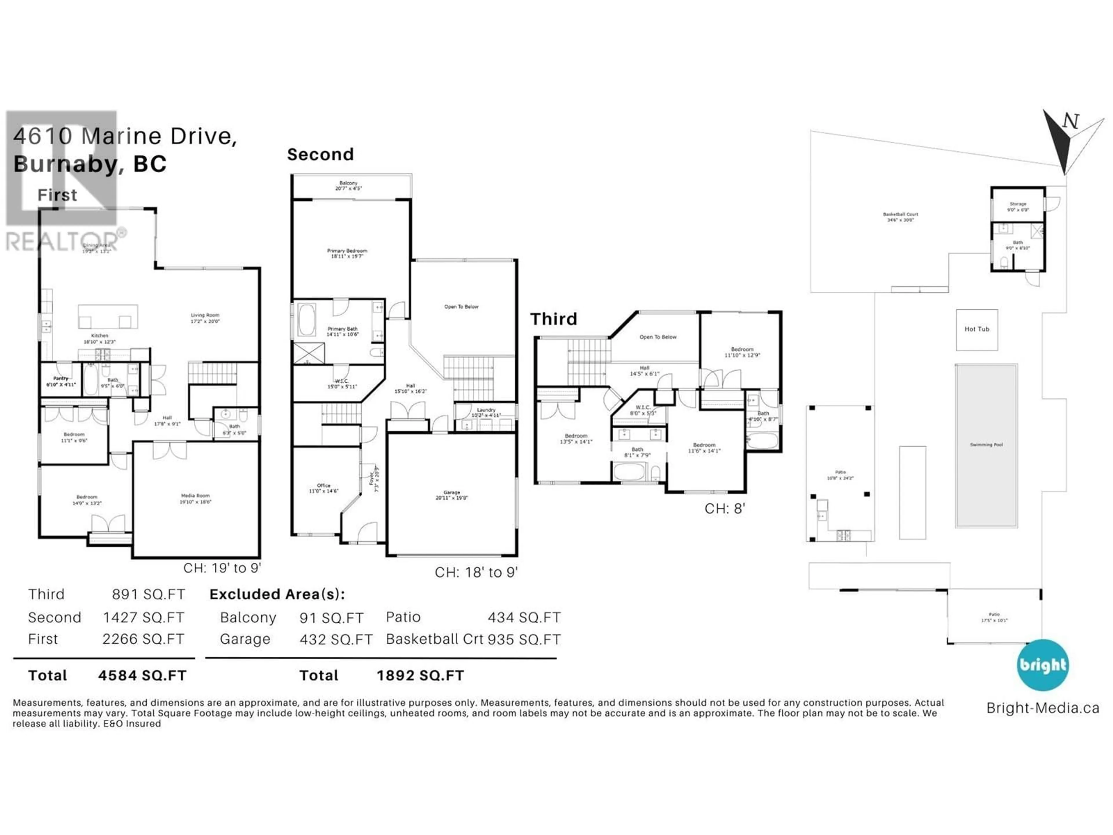Floor plan for 4610 MARINE DRIVE, Burnaby British Columbia V5J3G2