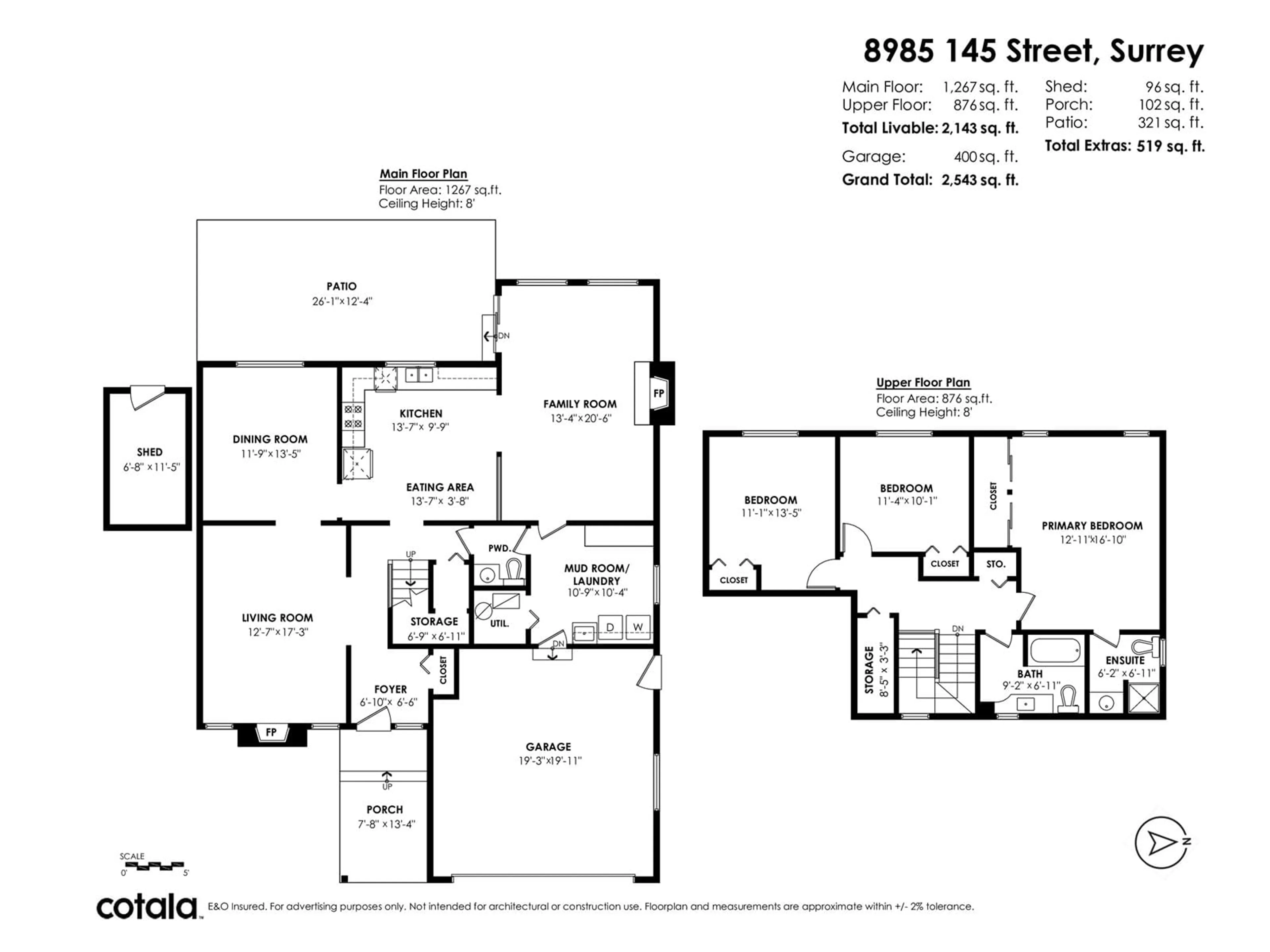 Floor plan for 8985 145, Surrey British Columbia V3R7J6