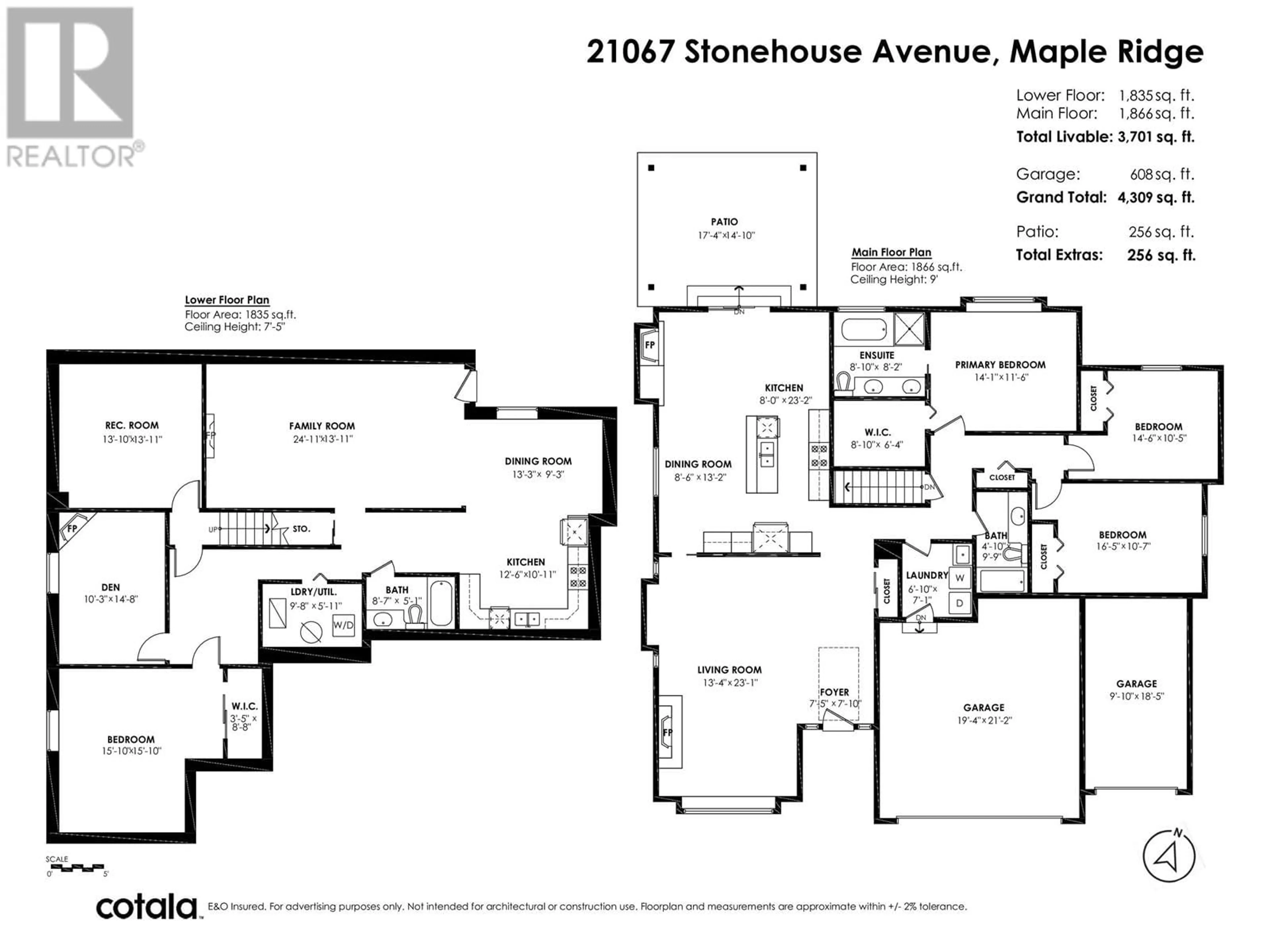 Floor plan for 21067 STONEHOUSE AVENUE, Maple Ridge British Columbia V2X8C4