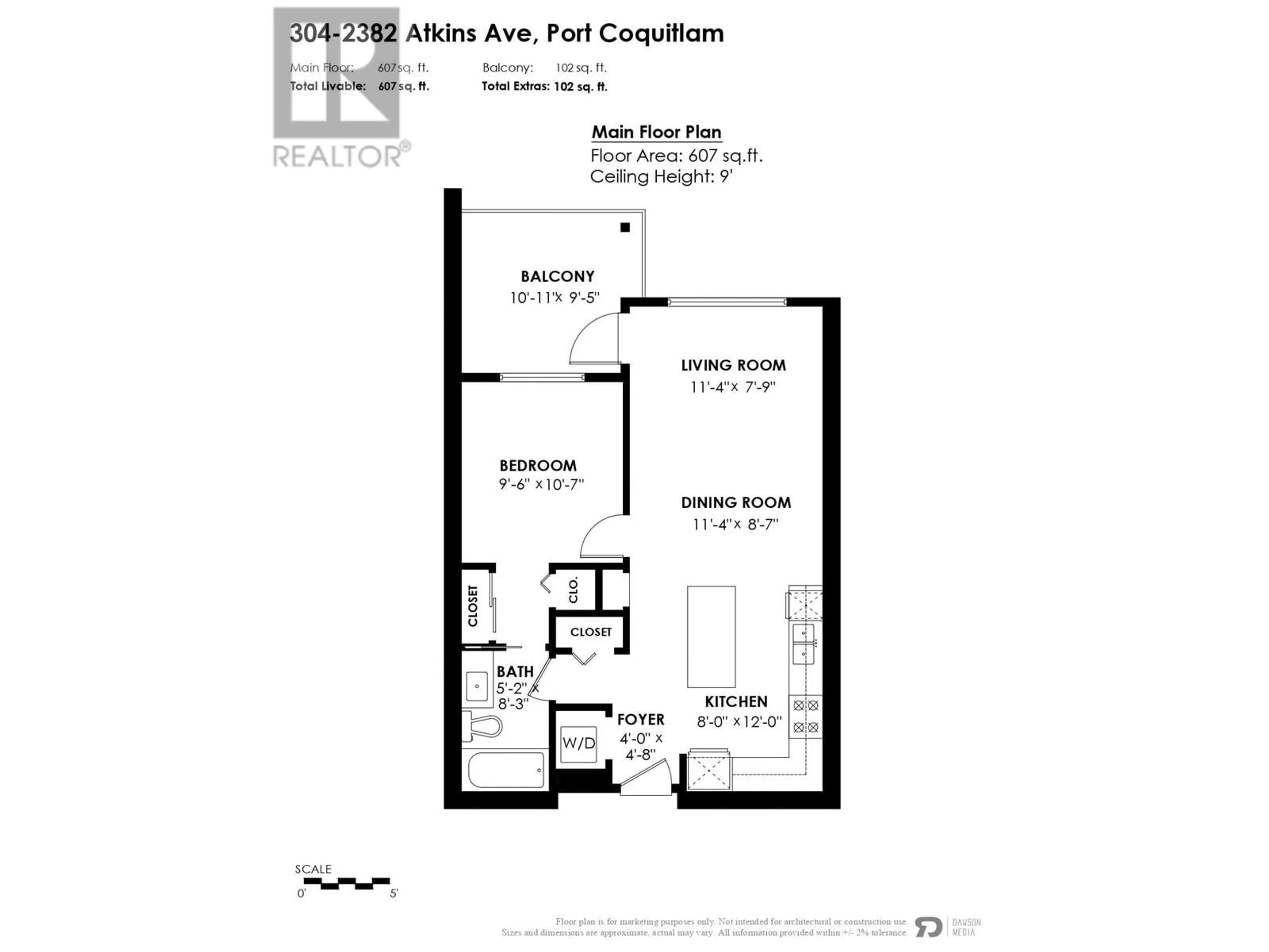 Floor plan for 304 2382 ATKINS AVENUE, Port Coquitlam British Columbia V3C0G7