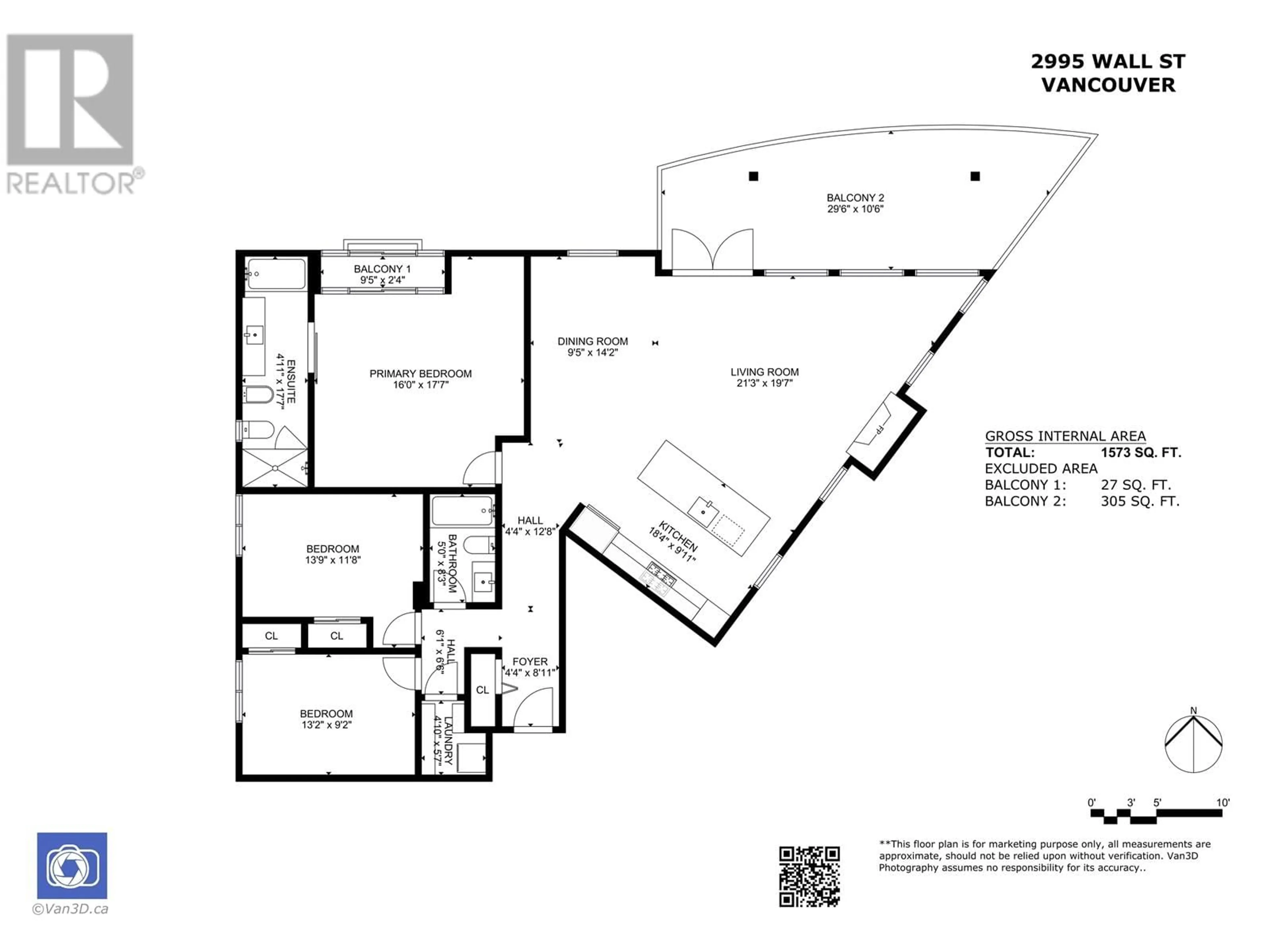 Floor plan for 2995 WALL STREET, Vancouver British Columbia V5K0A6