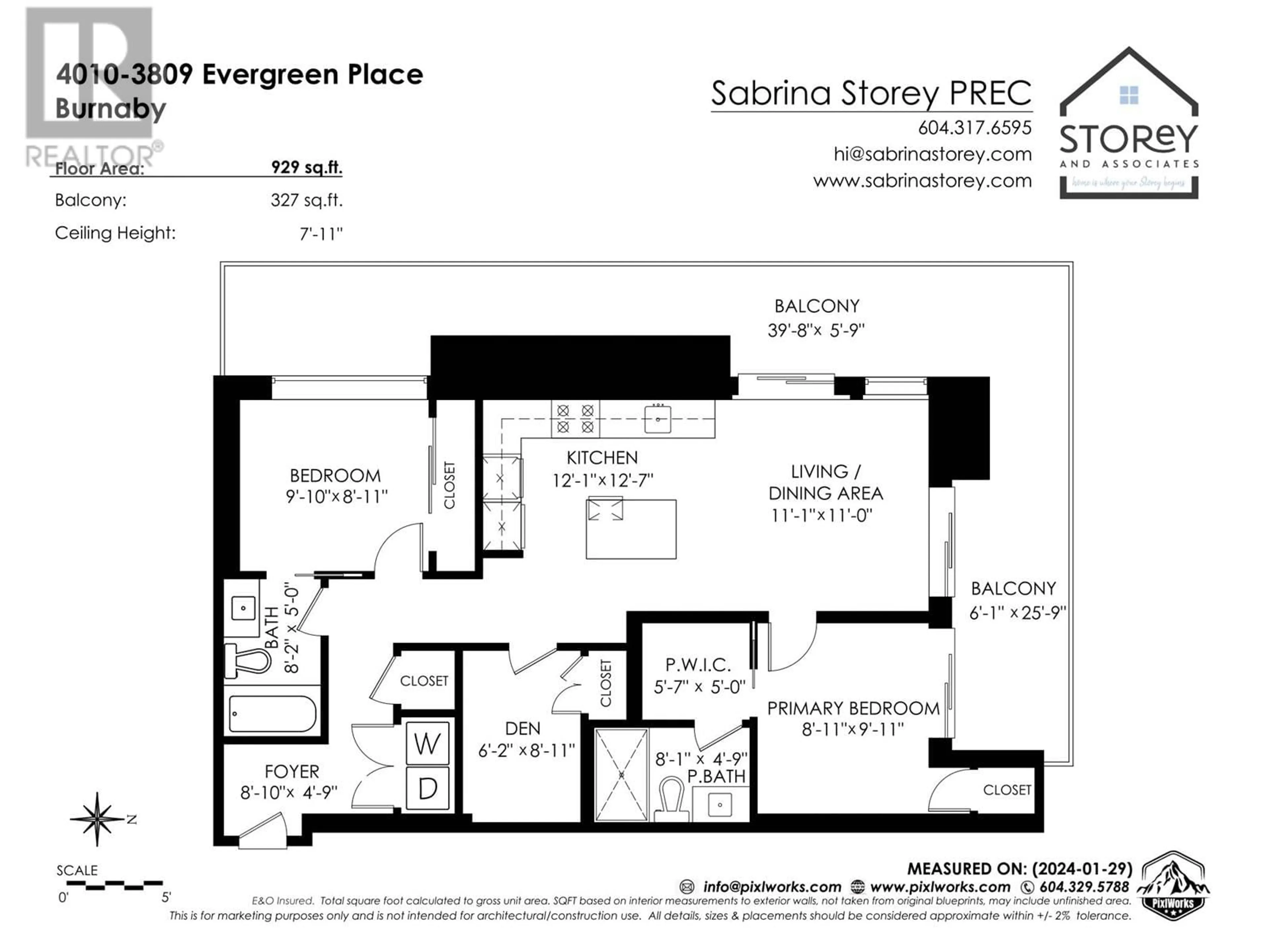 Floor plan for 4010 - 3809 EVERGREEN PLACE, Burnaby British Columbia V3J0M1