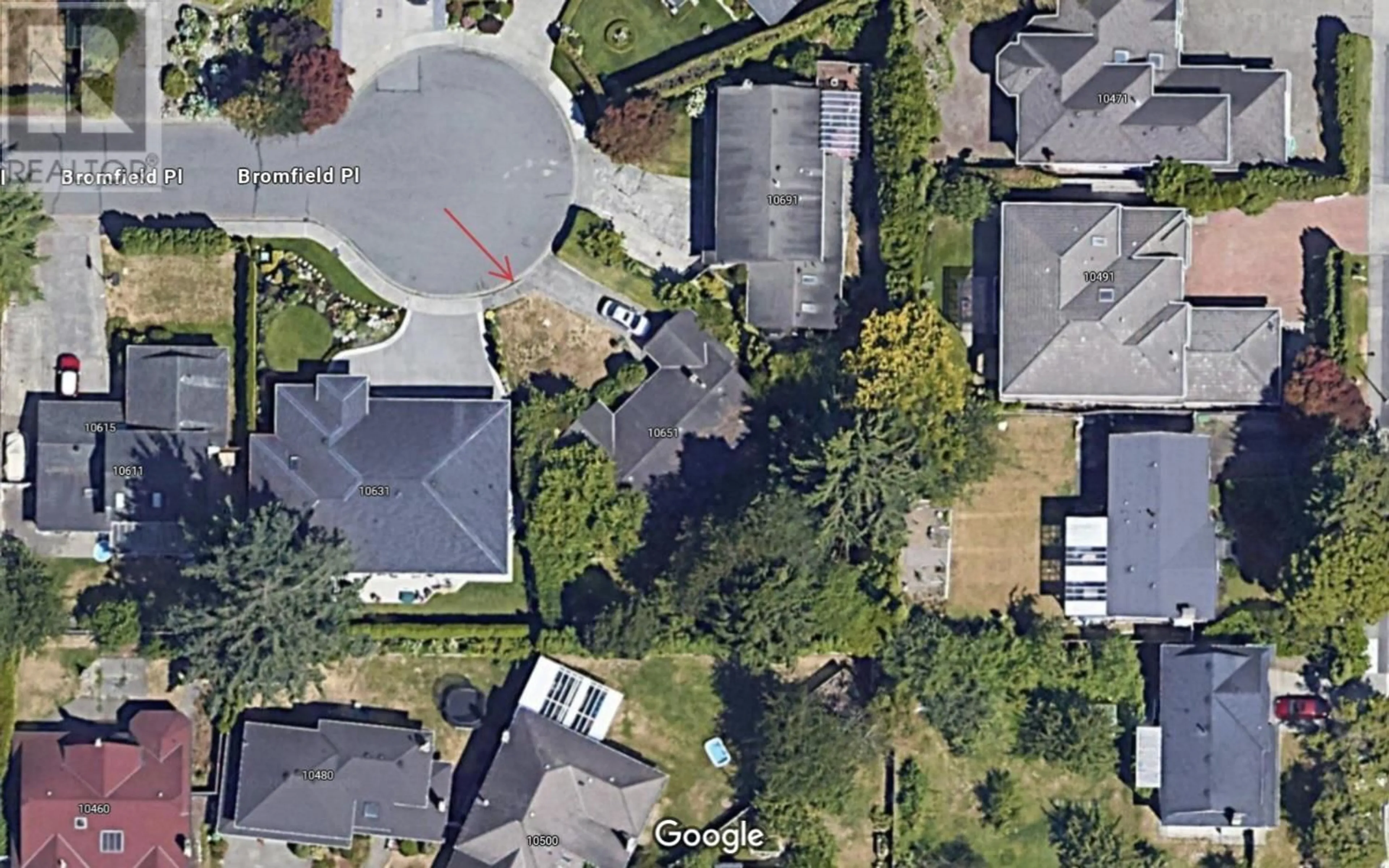 A pic from outside/outdoor area/front of a property/back of a property/a pic from drone, street for 10651 BROMFIELD PLACE, Richmond British Columbia V7A4H8