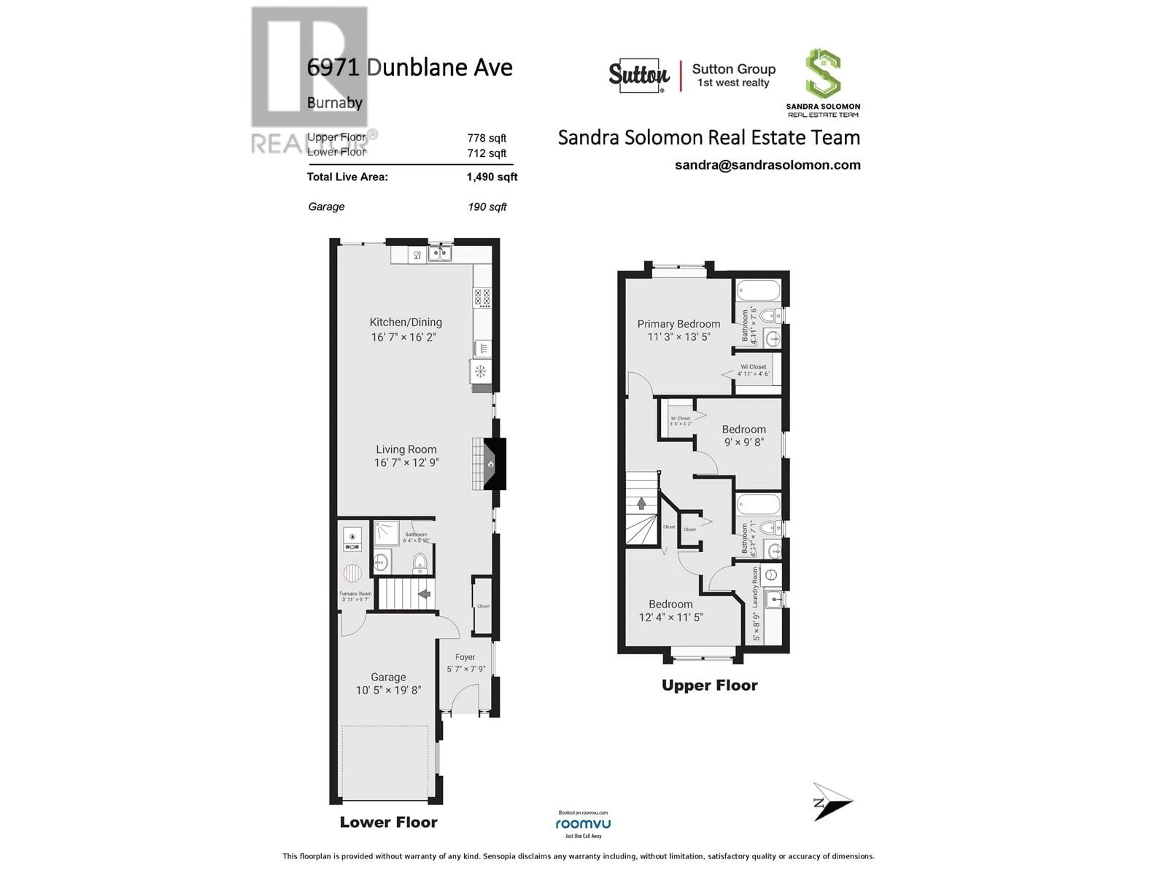 Floor plan for 6971 DUNBLANE AVENUE, Burnaby British Columbia V5J4G1