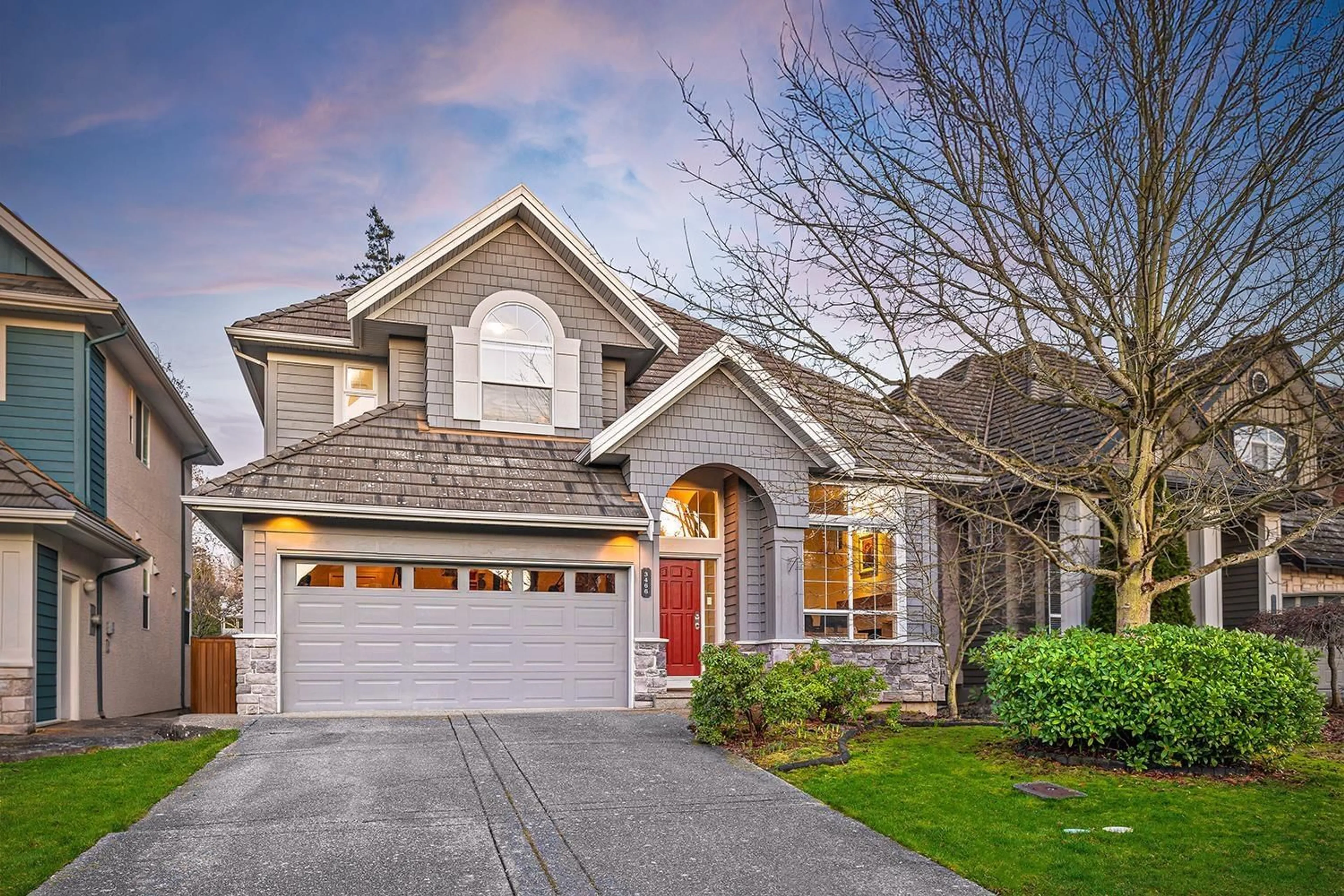 Home with brick exterior material, street for 3466 ROSEMARY HEIGHTS CRESCENT, Surrey British Columbia V3Z0M4