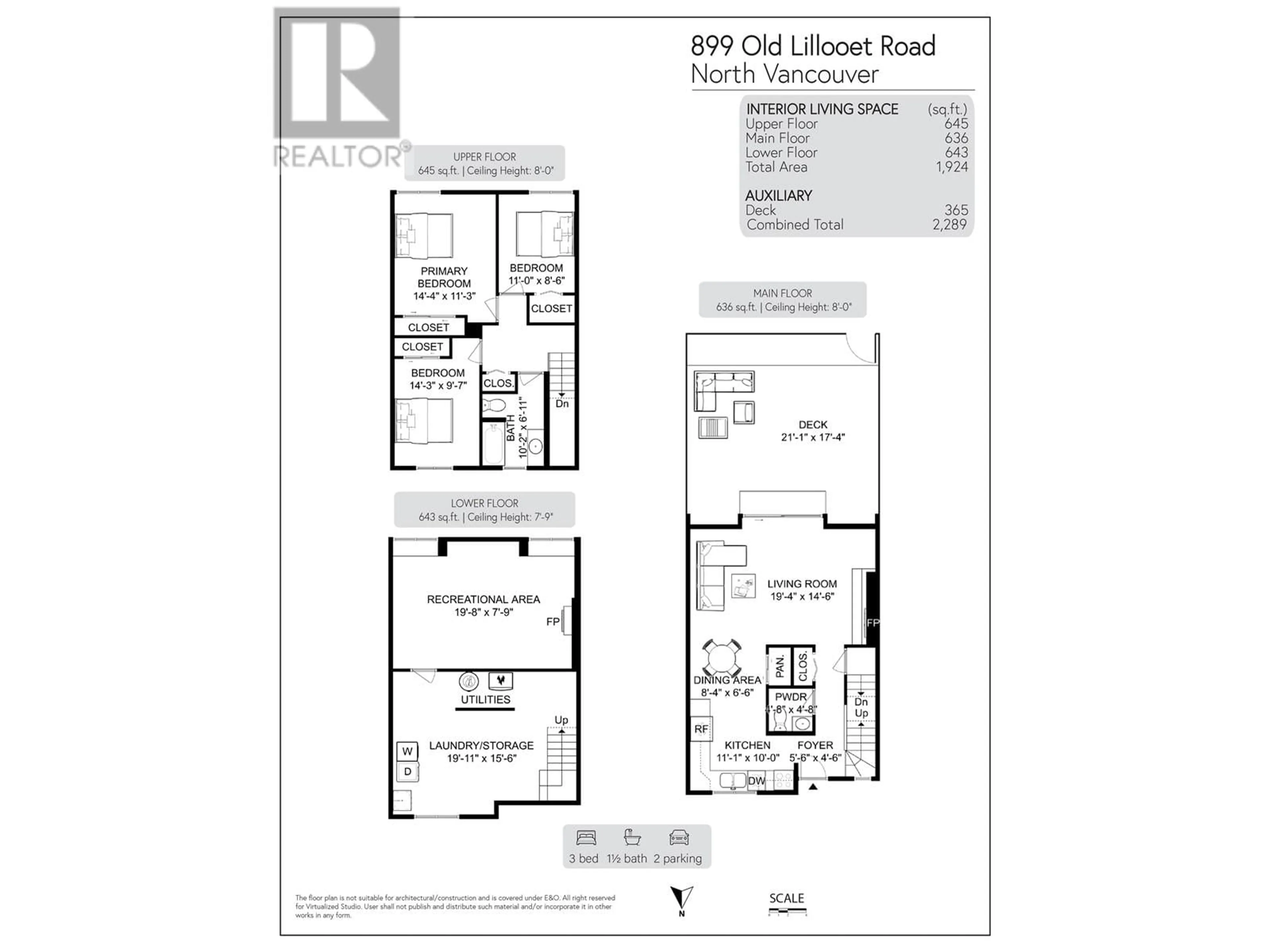 Floor plan for 899 OLD LILLOOET ROAD, North Vancouver British Columbia V7J2H6