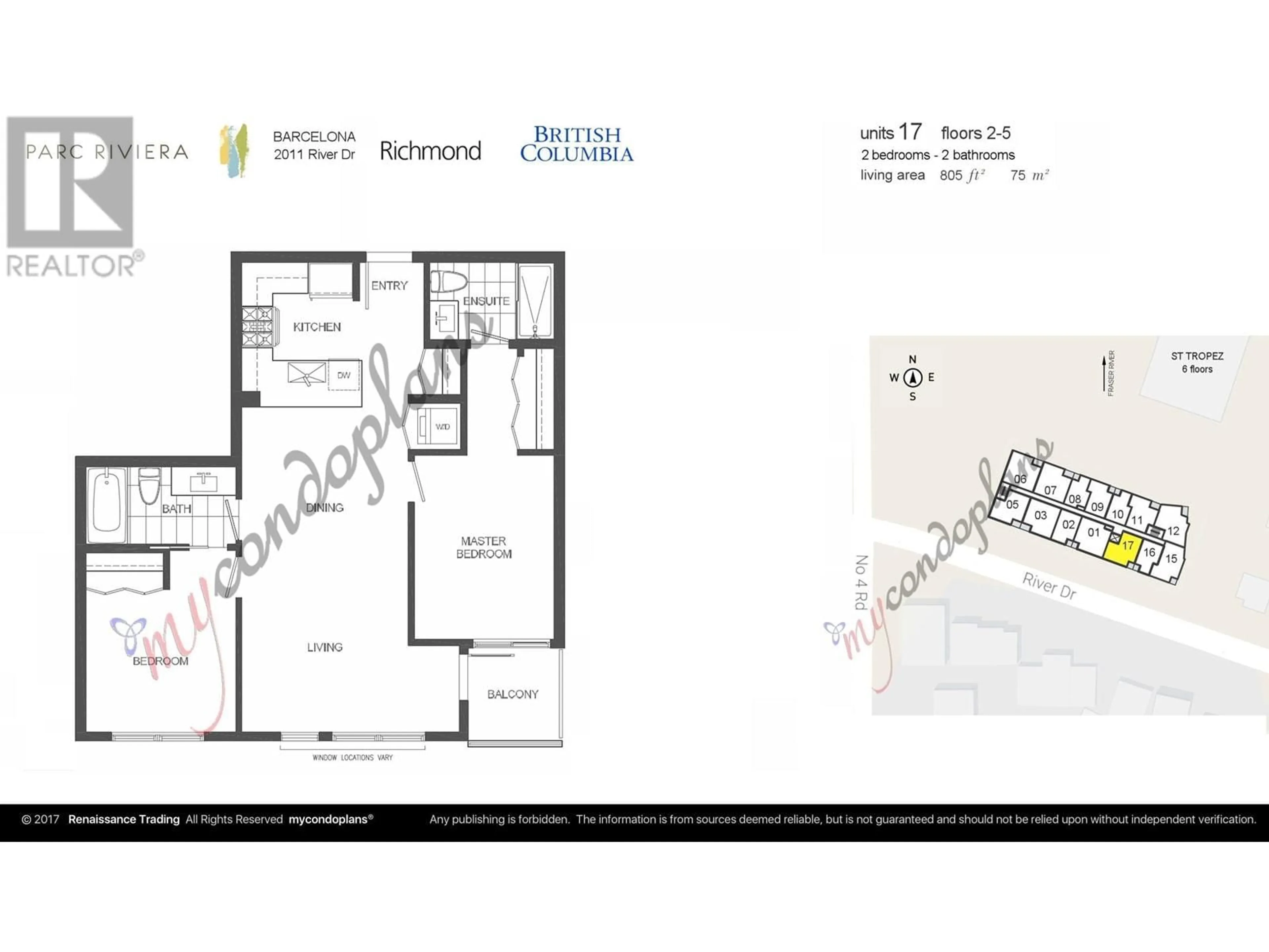 Floor plan for 317 10011 RIVER DRIVE, Richmond British Columbia V6X0N2