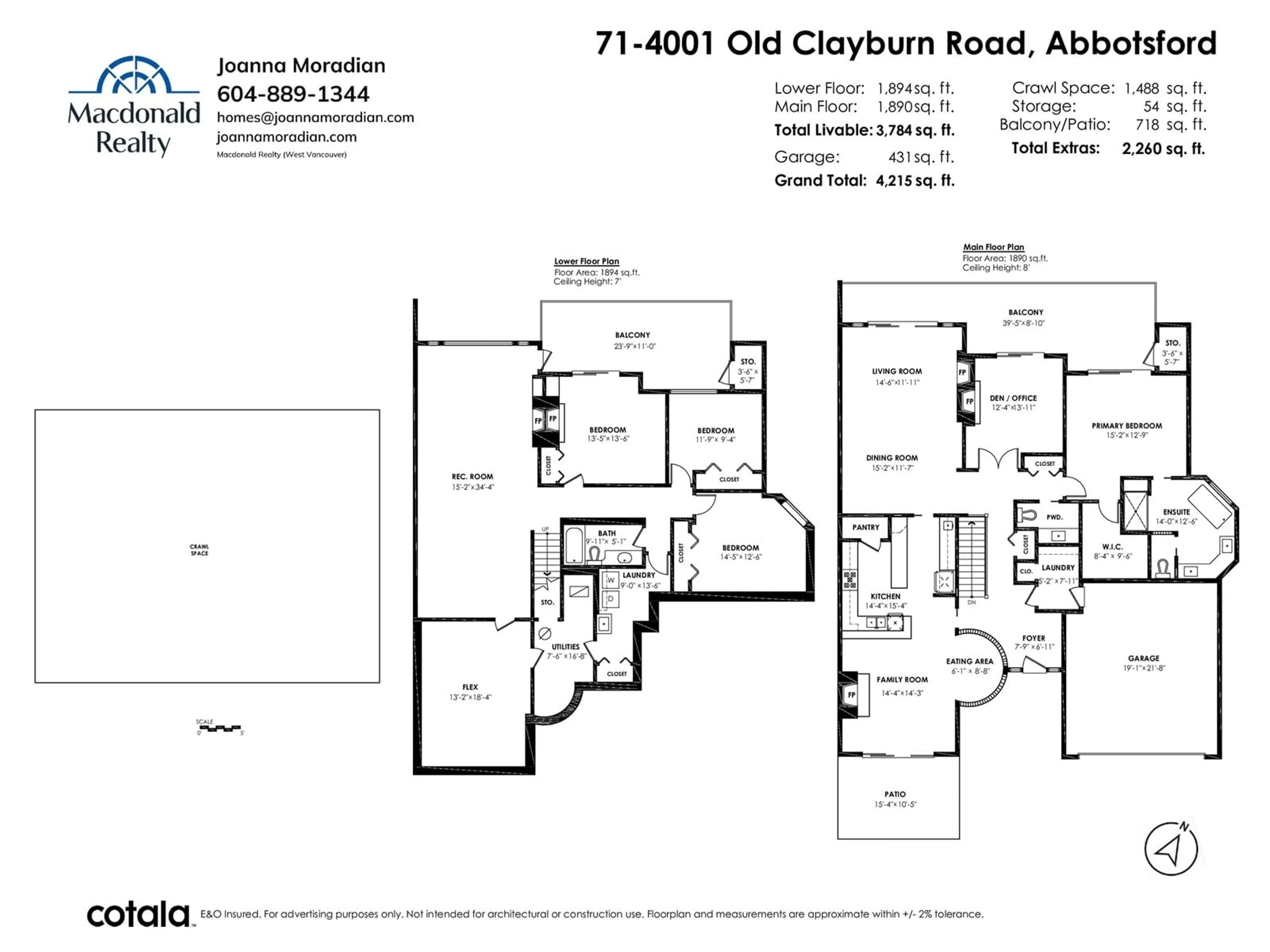 Floor plan for 71 4001 OLD CLAYBURN ROAD, Abbotsford British Columbia V3G1C5