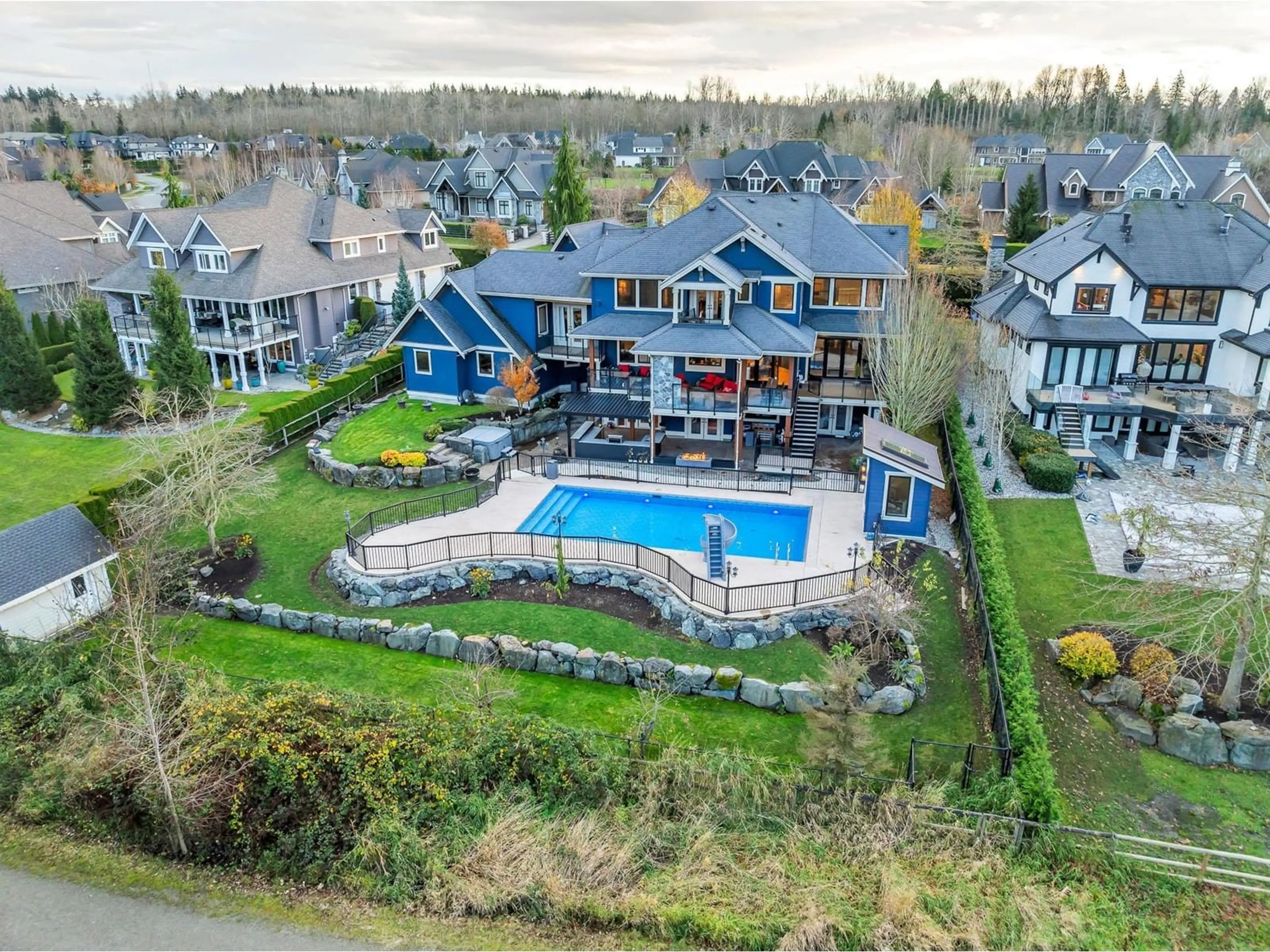 A pic from outside/outdoor area/front of a property/back of a property/a pic from drone, water/lake/river/ocean view for 20069 2, Langley British Columbia V2Z0A3