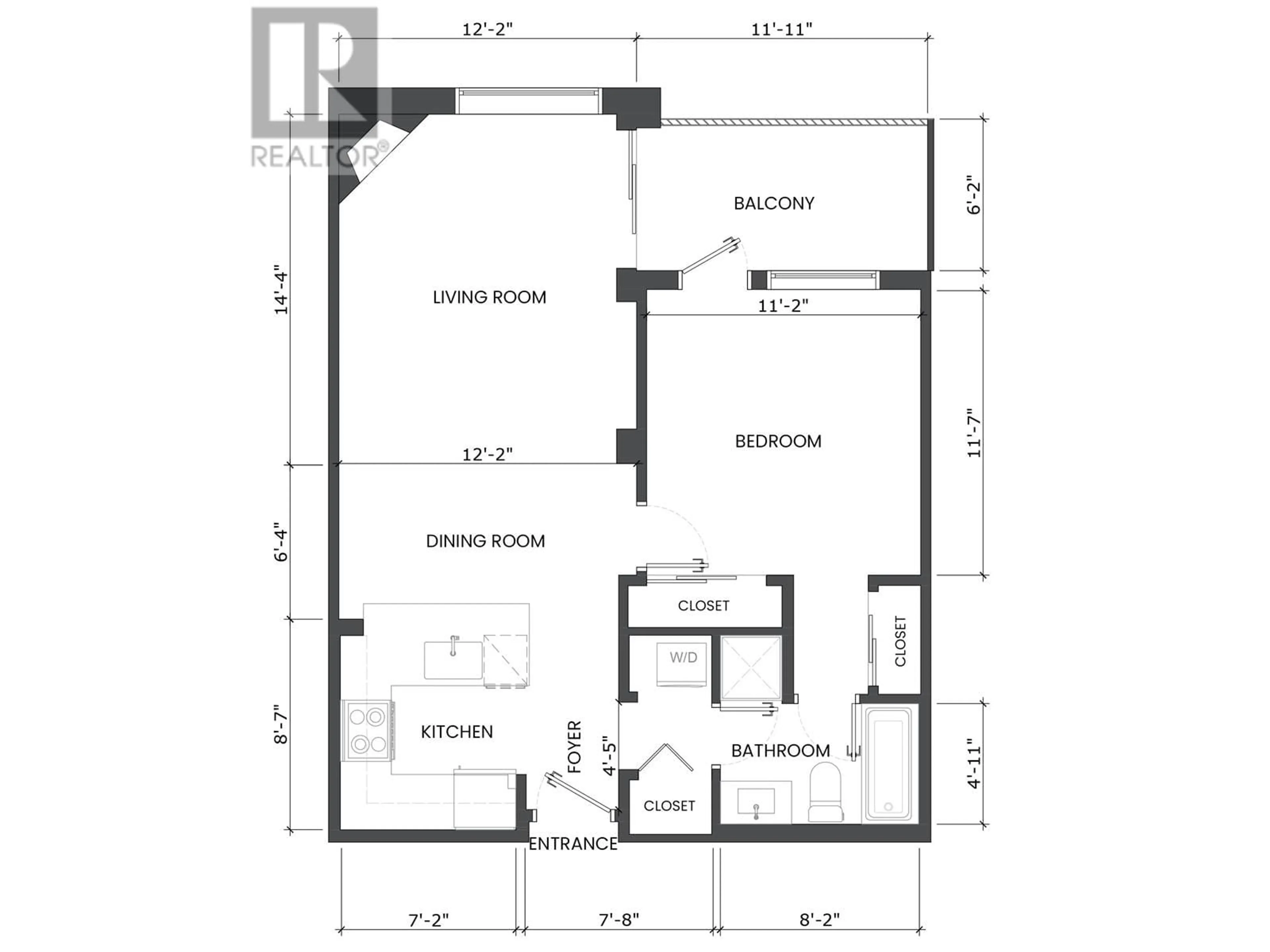 Floor plan for 319 2255 W 4TH AVENUE, Vancouver British Columbia V6K1N9