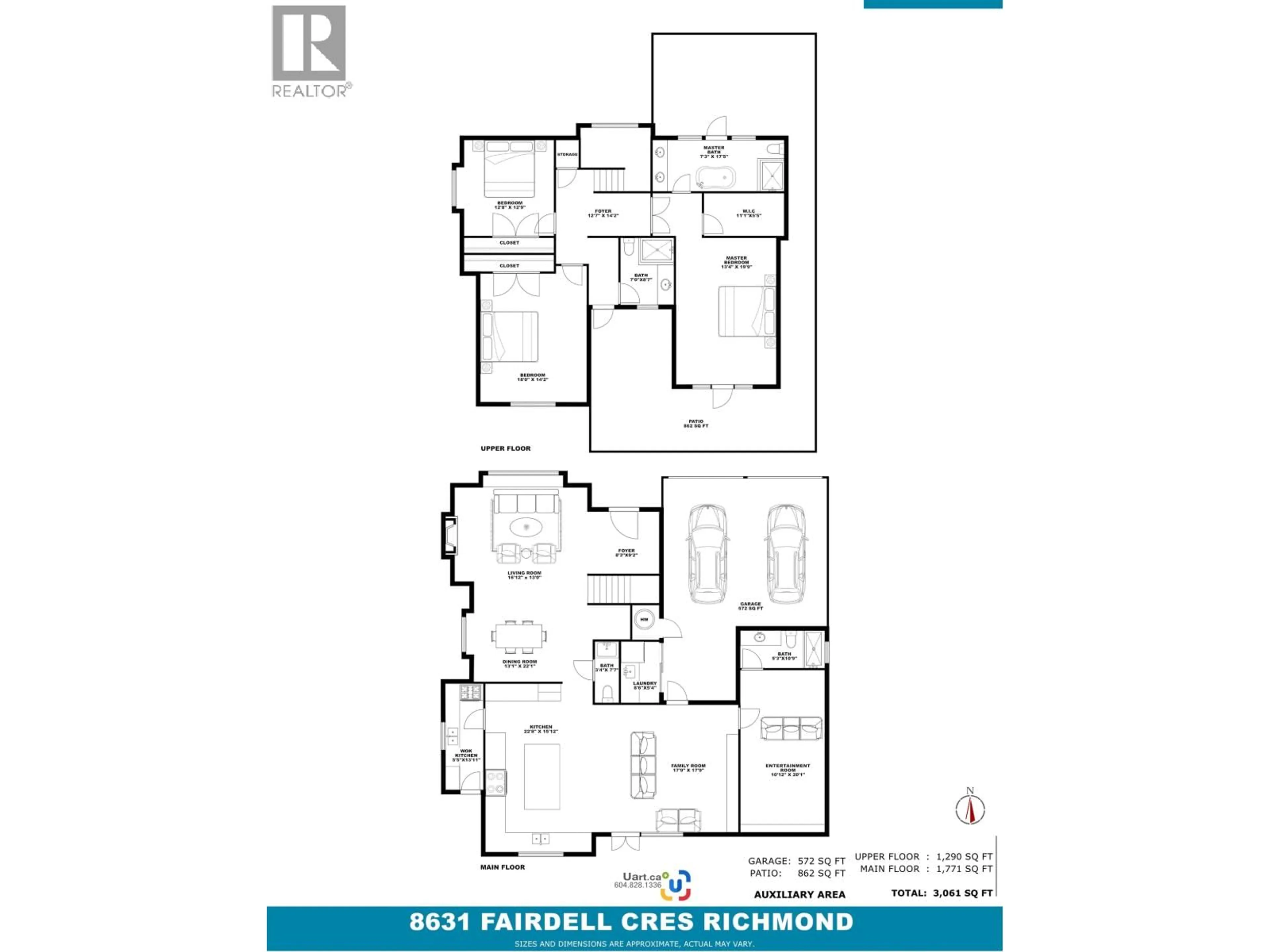 Floor plan for 8631 FAIRDELL CRESCENT, Richmond British Columbia V7C1W5