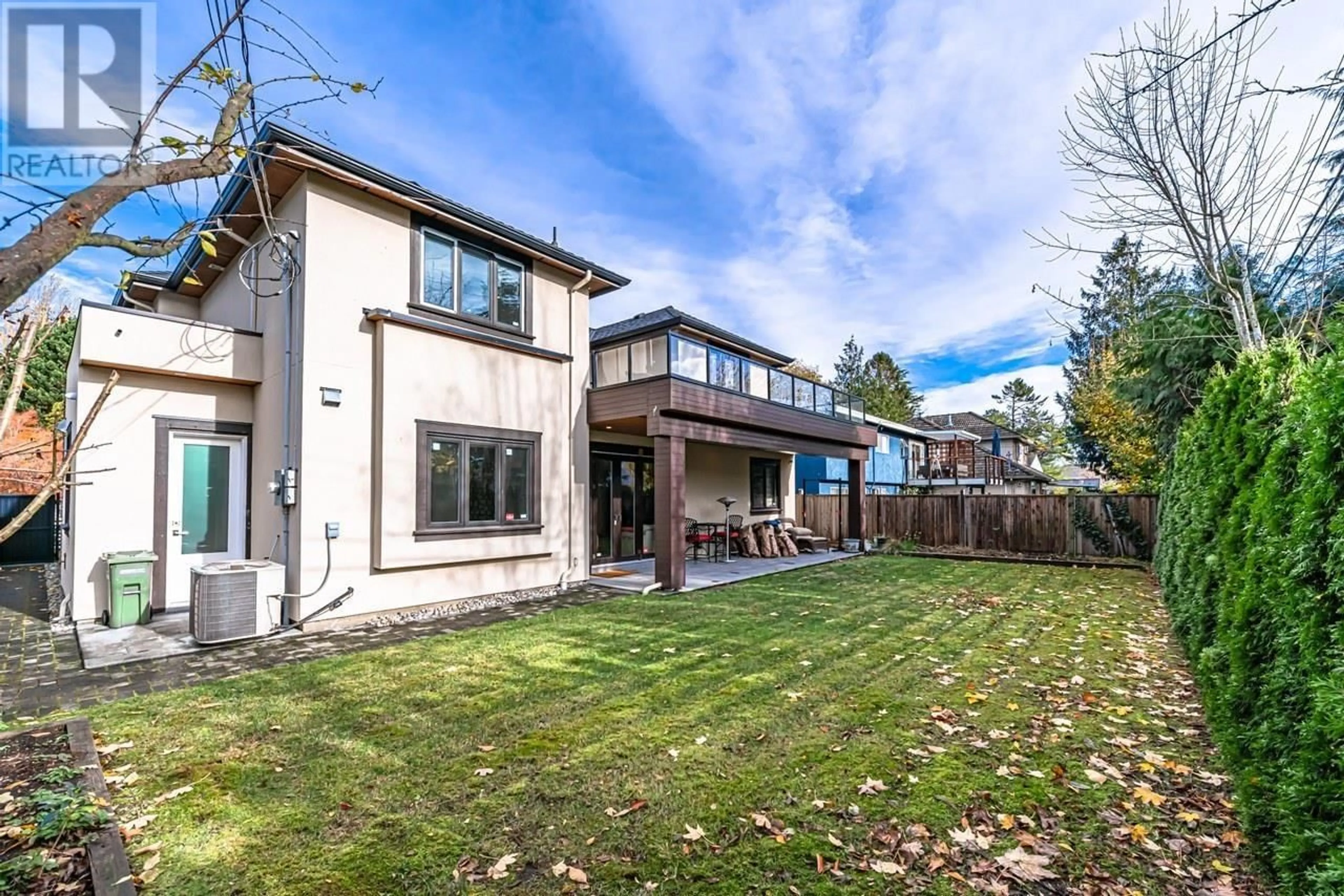 A pic from outside/outdoor area/front of a property/back of a property/a pic from drone, mountain view for 8631 FAIRDELL CRESCENT, Richmond British Columbia V7C1W5