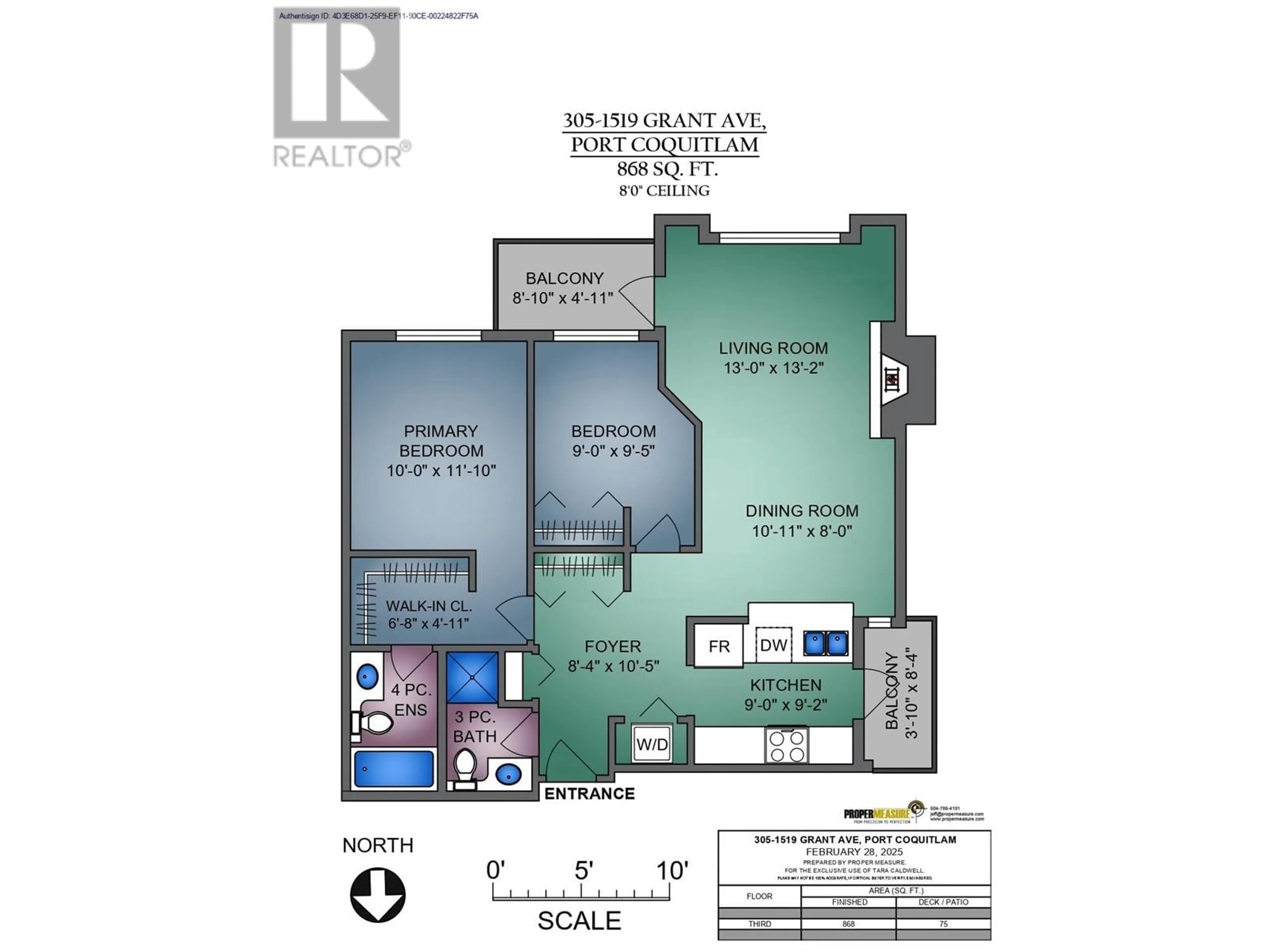 Floor plan for 305 1519 GRANT AVENUE, Port Coquitlam British Columbia V3B7S8