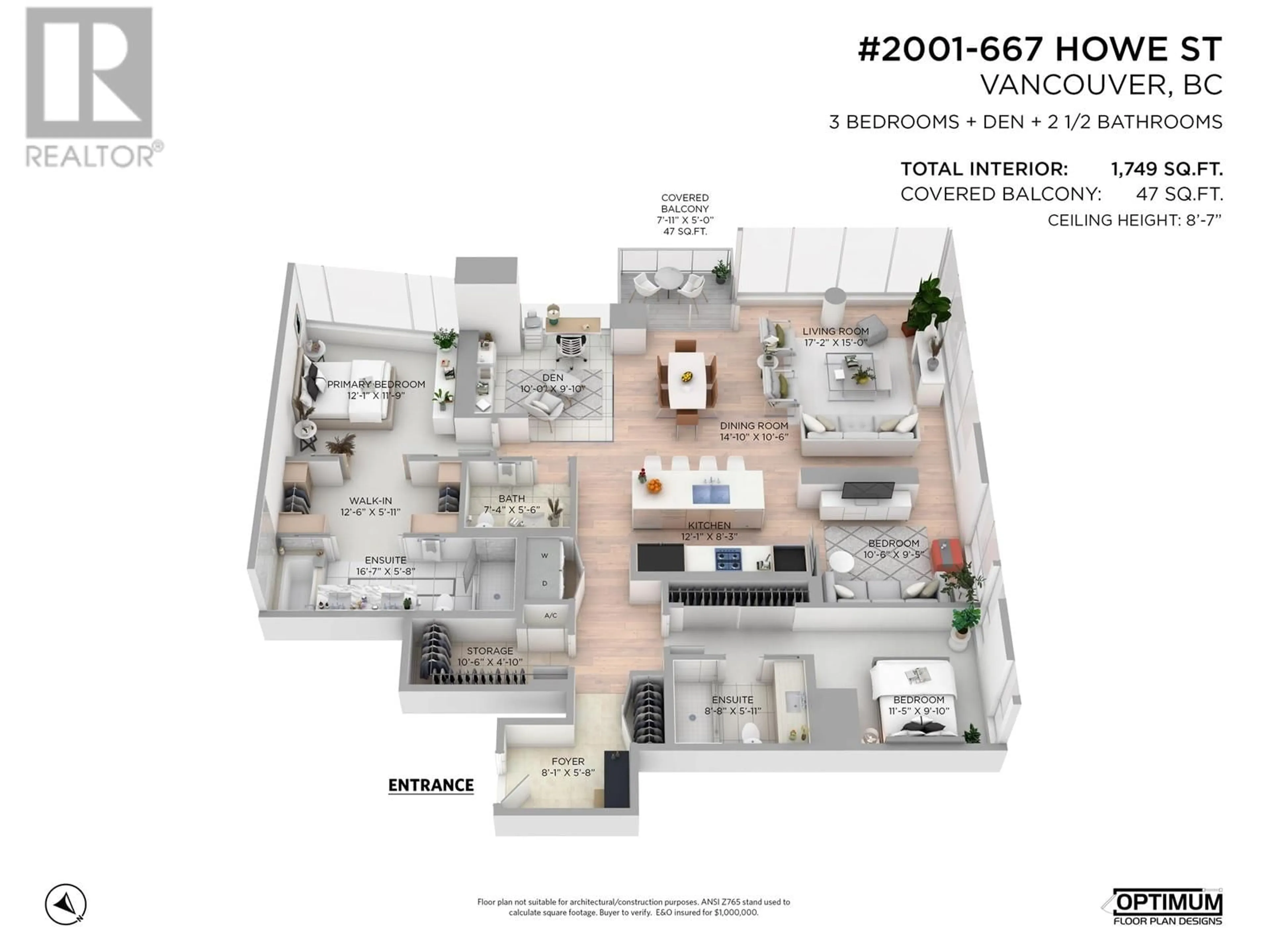 Floor plan for 2001 667 HOWE STREET, Vancouver British Columbia V6C0B5