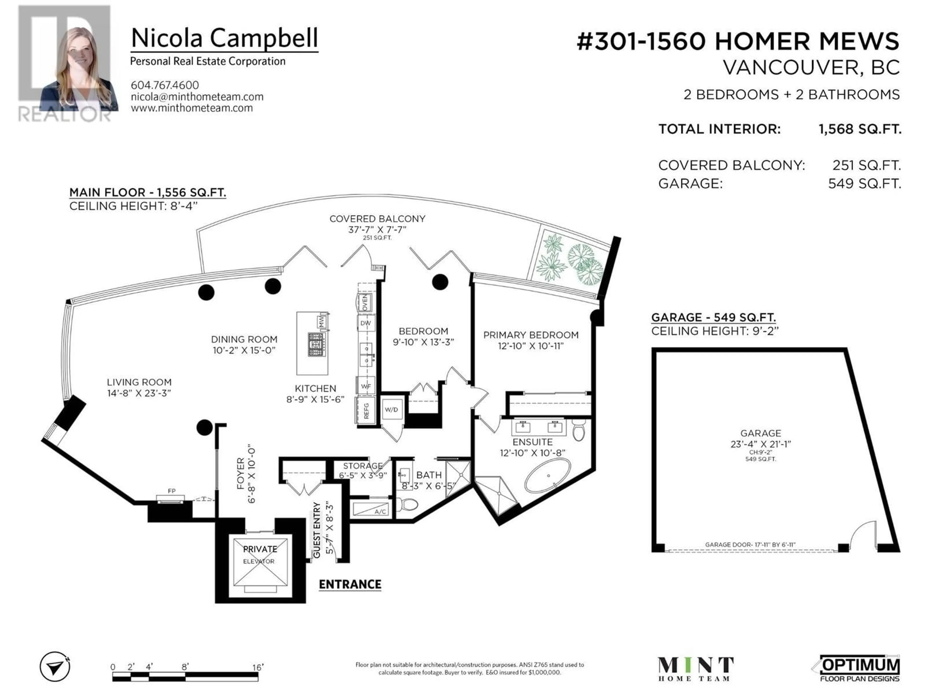 Floor plan for 301 1560 HOMER MEWS, Vancouver British Columbia V6Z0A5