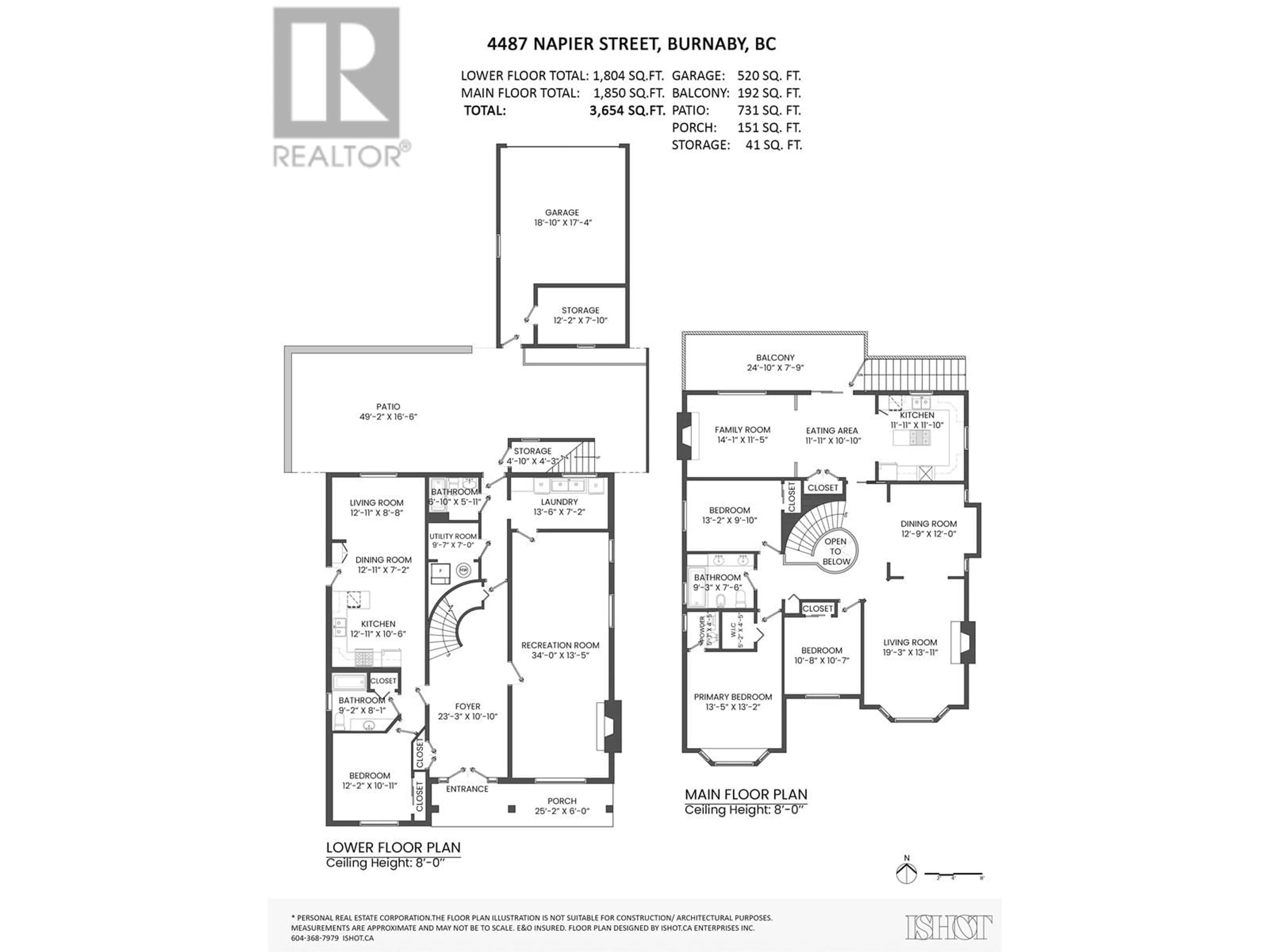 Floor plan for 4487 NAPIER STREET, Burnaby British Columbia V5C3H2