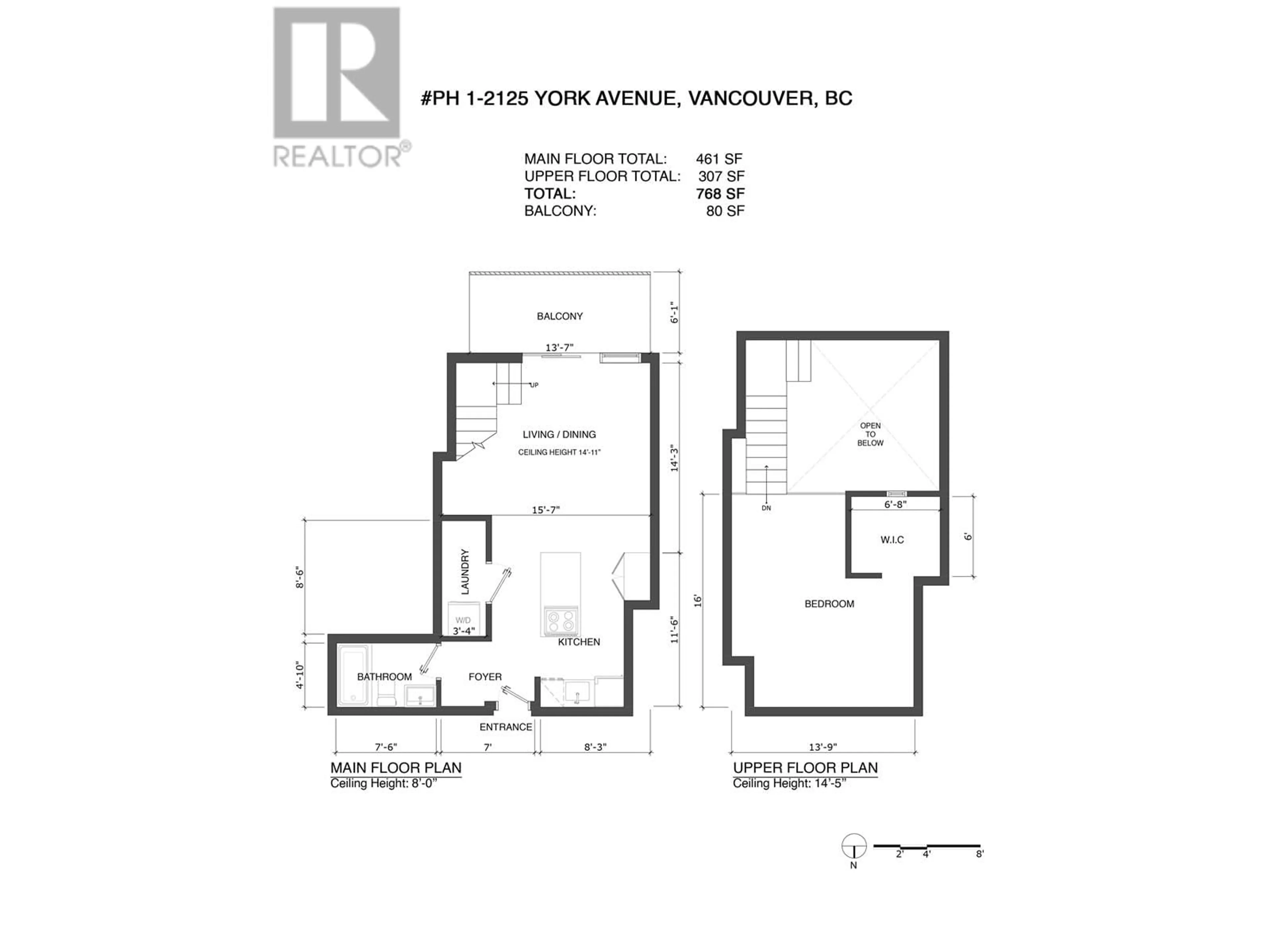 Floor plan for PH1 2125 YORK AVENUE, Vancouver British Columbia V6K1C4