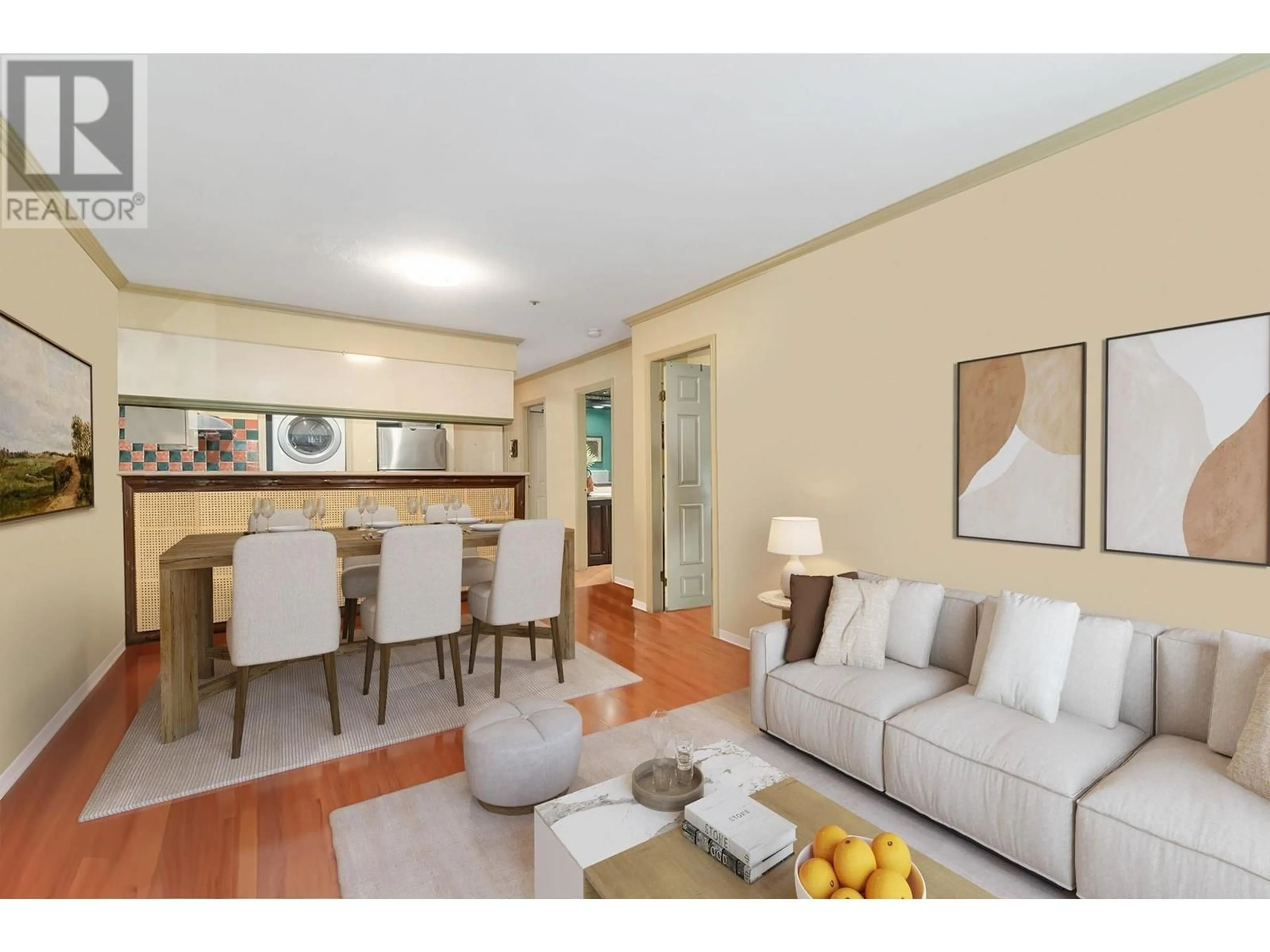 Living room with furniture, wood/laminate floor for 308 - 1823 GEORGIA STREET, Vancouver British Columbia V5L2B5