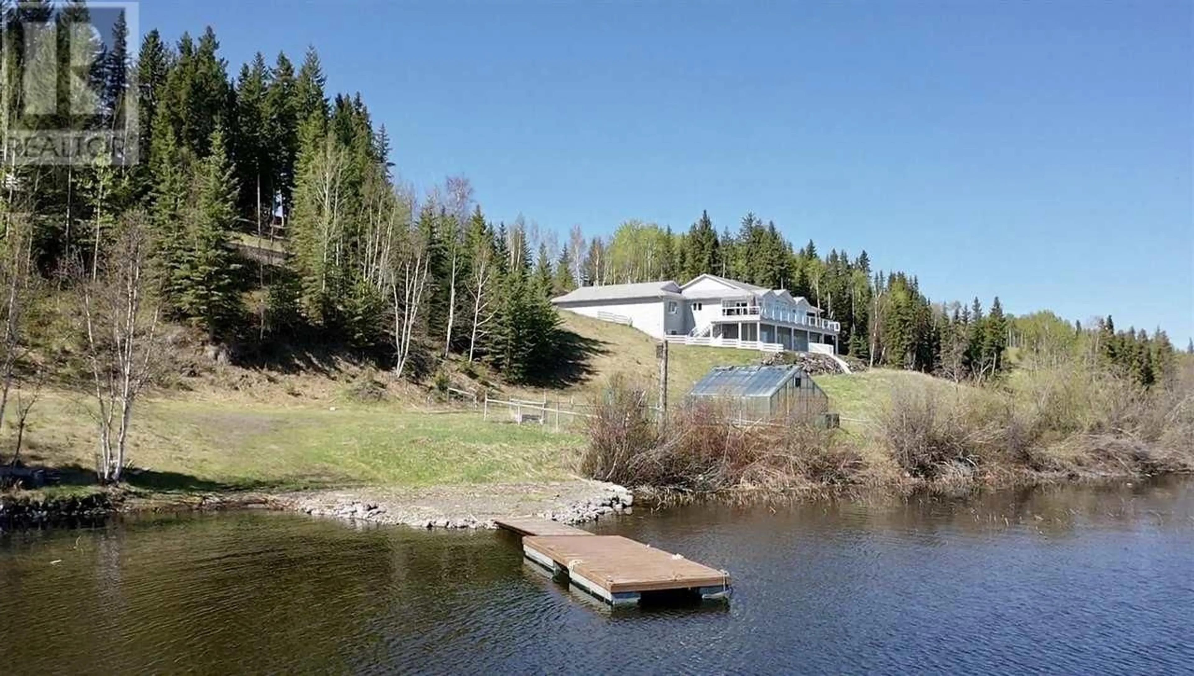 A pic from outside/outdoor area/front of a property/back of a property/a pic from drone, water/lake/river/ocean view for 6262 MULLIGAN DRIVE, Horse Lake British Columbia V0K2E3