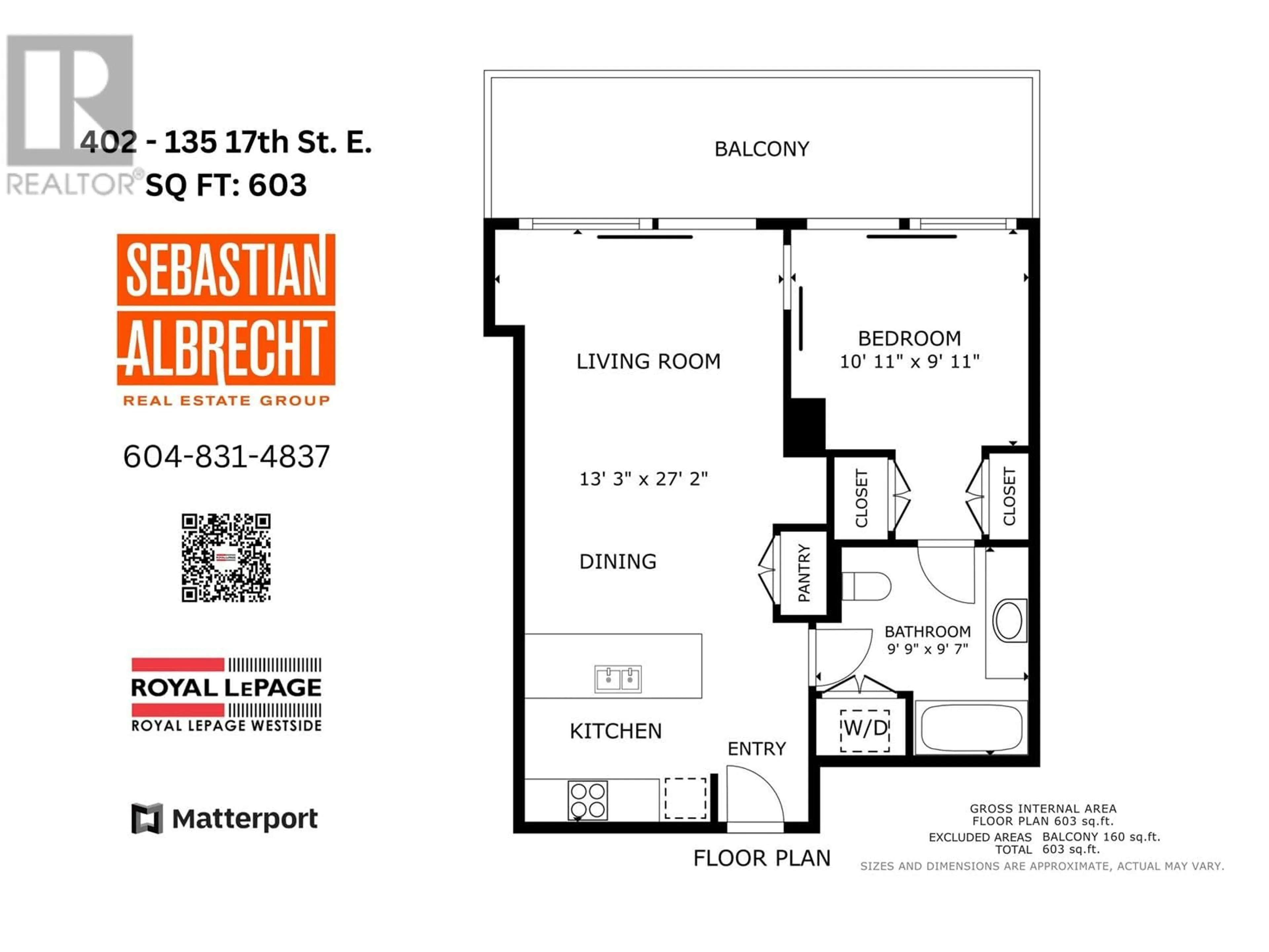 Floor plan for 402 135 E 17TH STREET, North Vancouver British Columbia V7L0C4