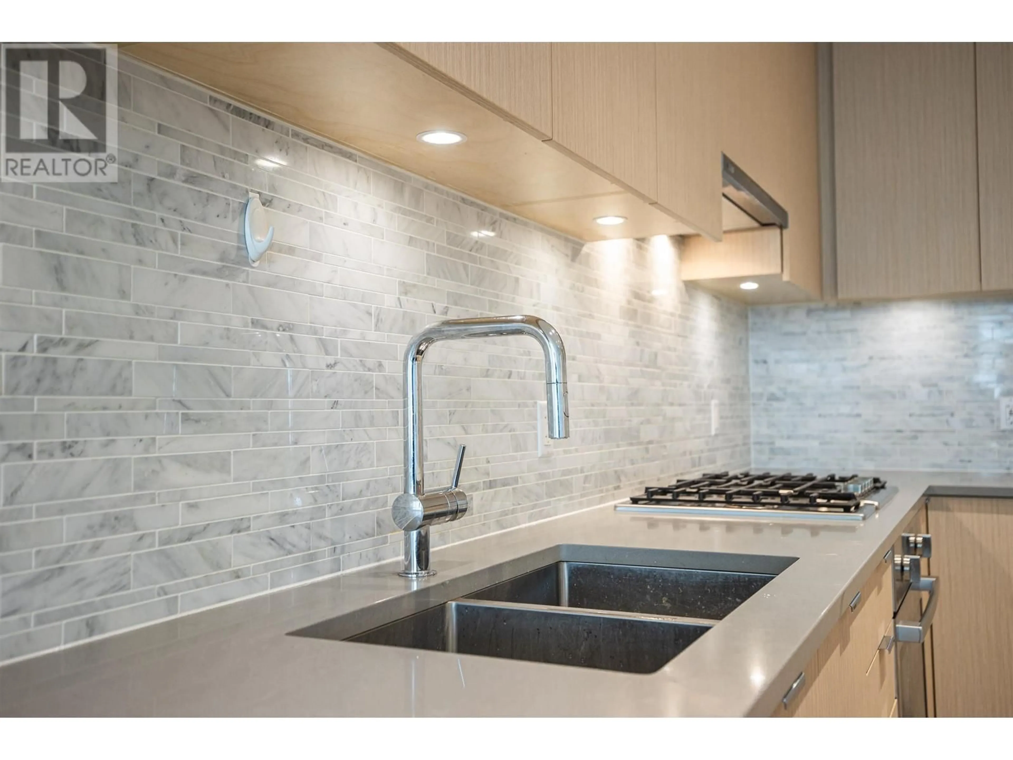 Contemporary kitchen, ceramic/tile floor for 402 - 9233 ODLIN ROAD, Richmond British Columbia V6X0V4