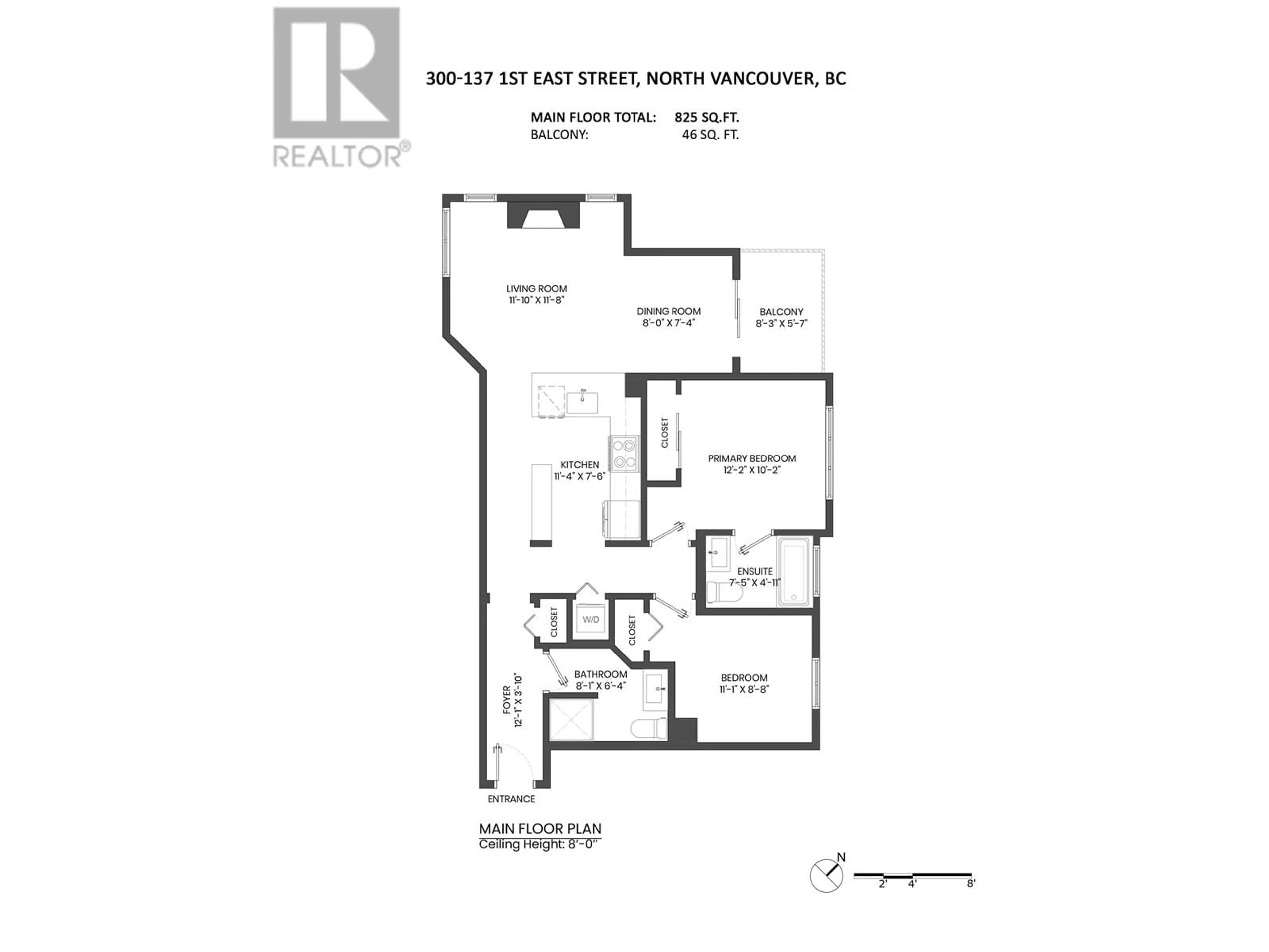 Floor plan for 300 - 137 1ST STREET, North Vancouver British Columbia V7L1B2