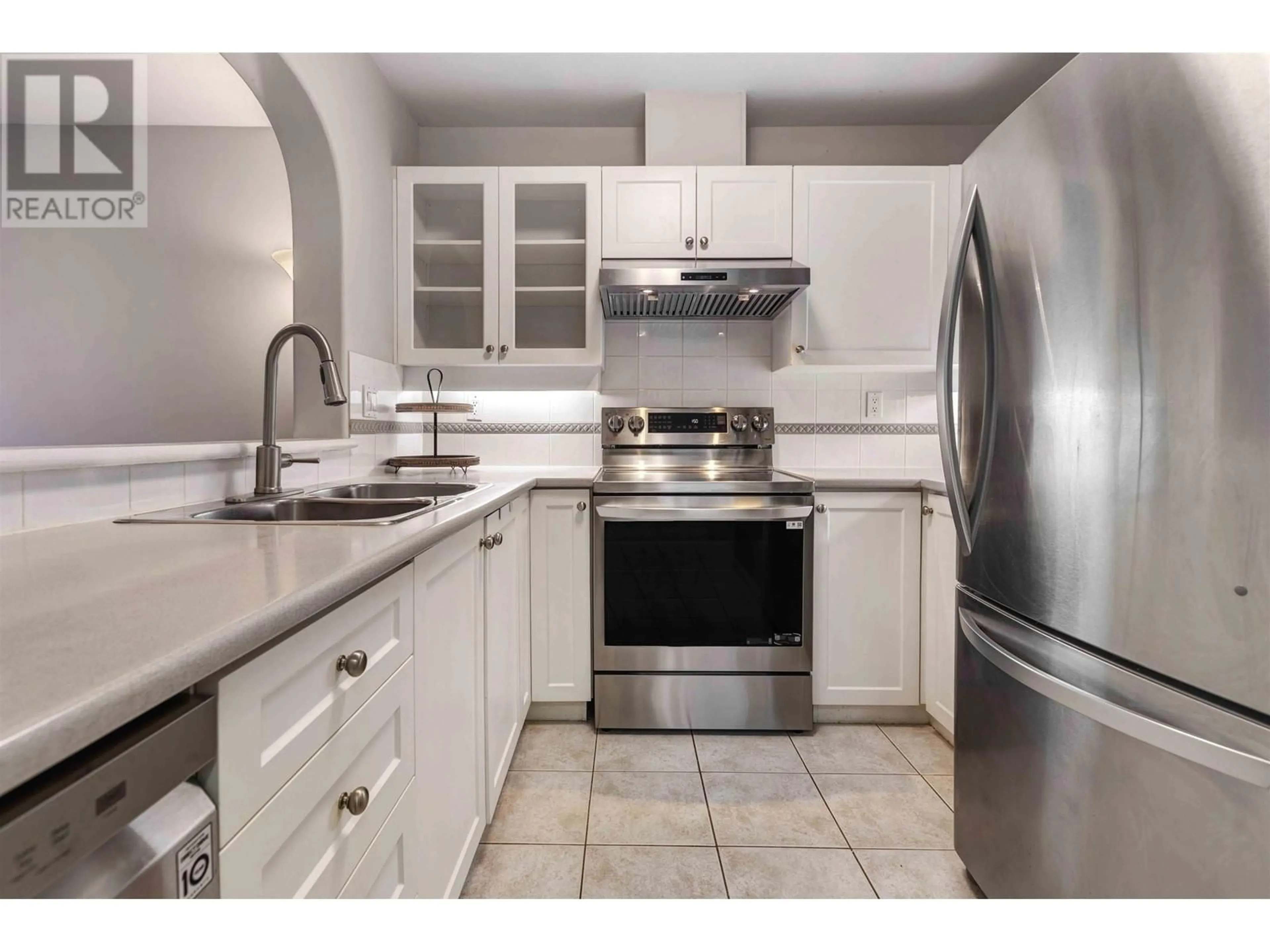 Standard kitchen, ceramic/tile floor for 308 12633 NO. 2 ROAD, Richmond British Columbia V7E6N5