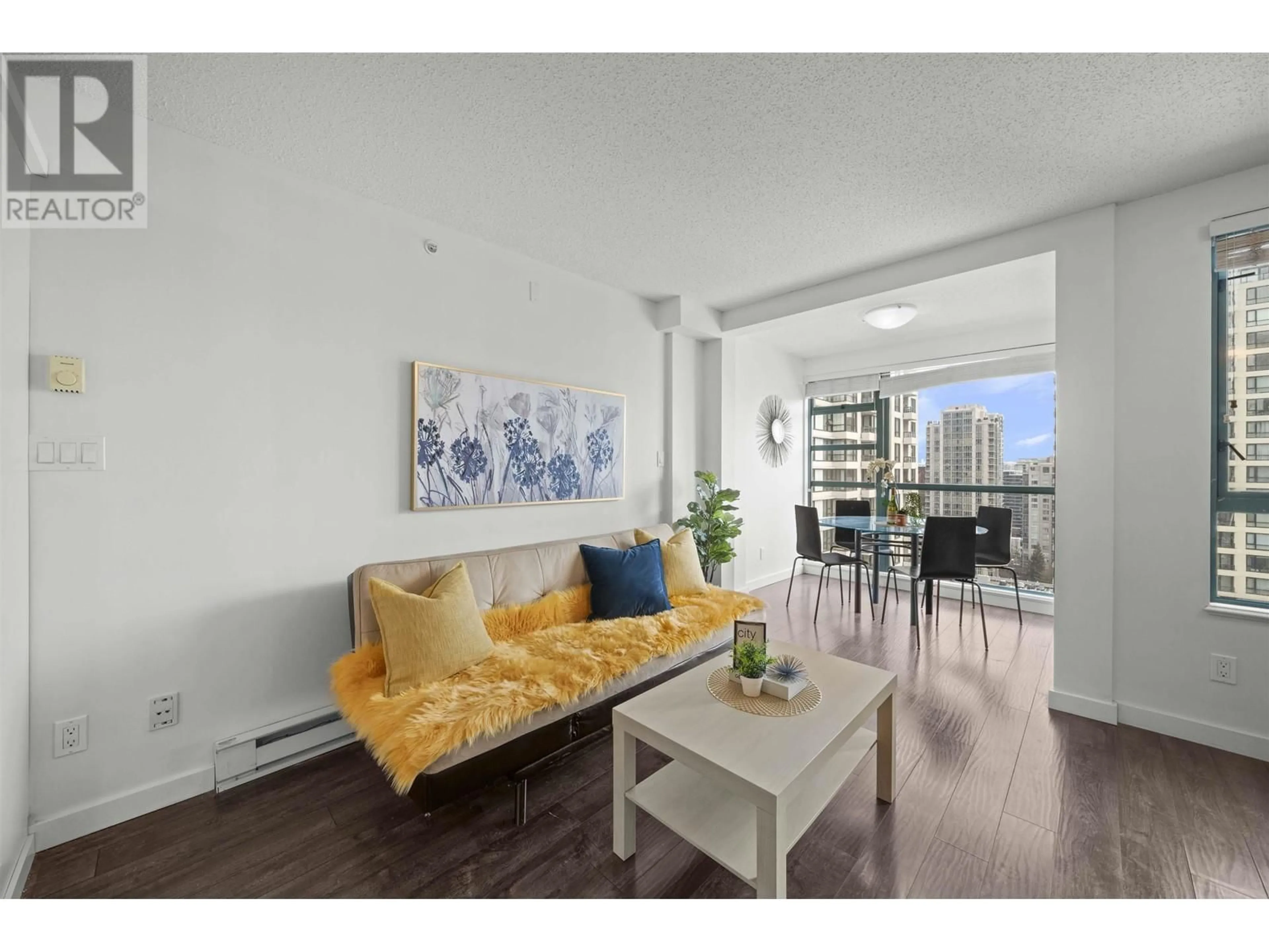 Living room with furniture, wood/laminate floor for 2006 939 HOMER STREET, Vancouver British Columbia V6B2W6