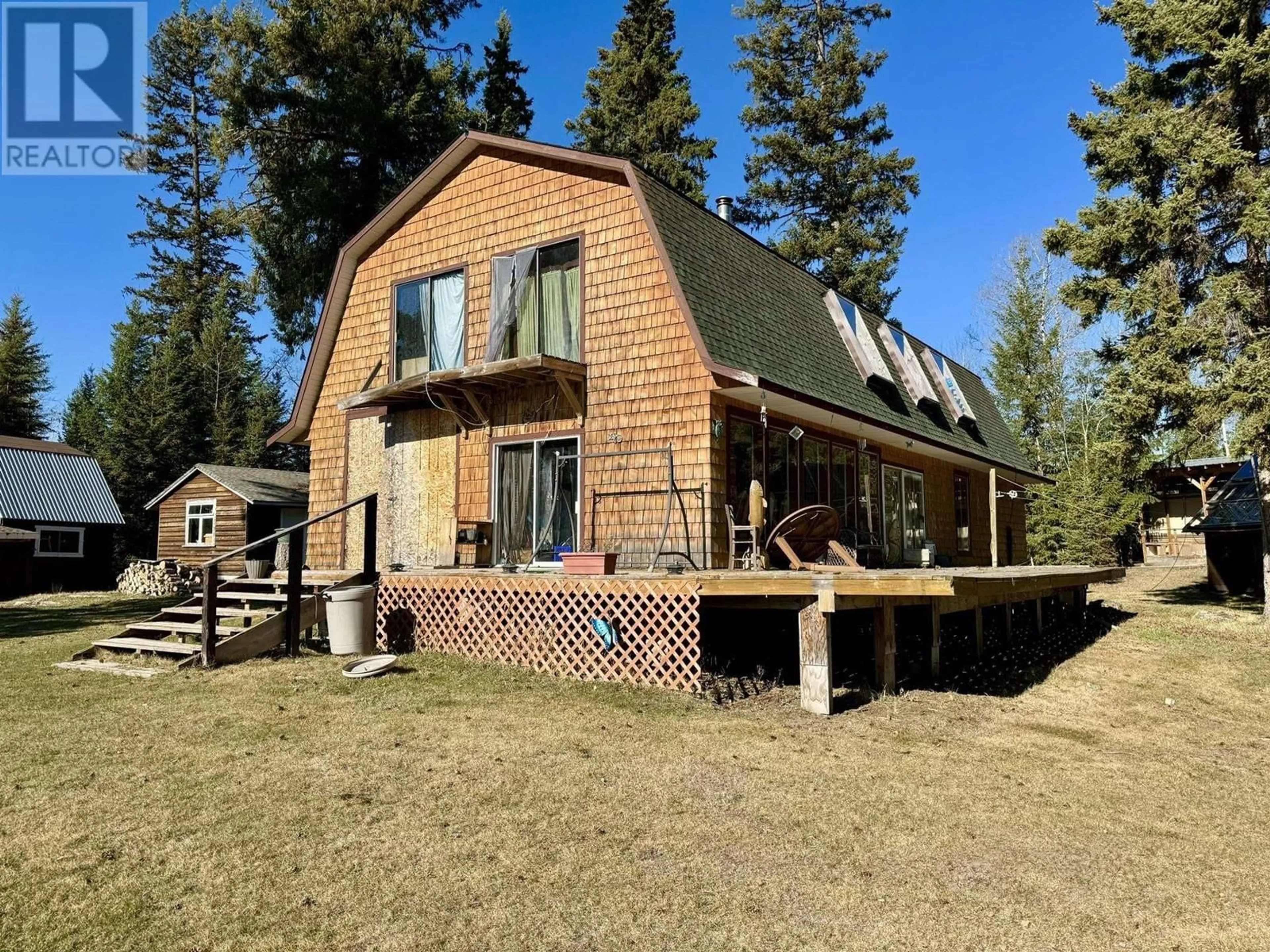 A pic from outside/outdoor area/front of a property/back of a property/a pic from drone, unknown for 5873 DEMPSEY LAKE ROAD, Lac La Hache British Columbia V0K1M0