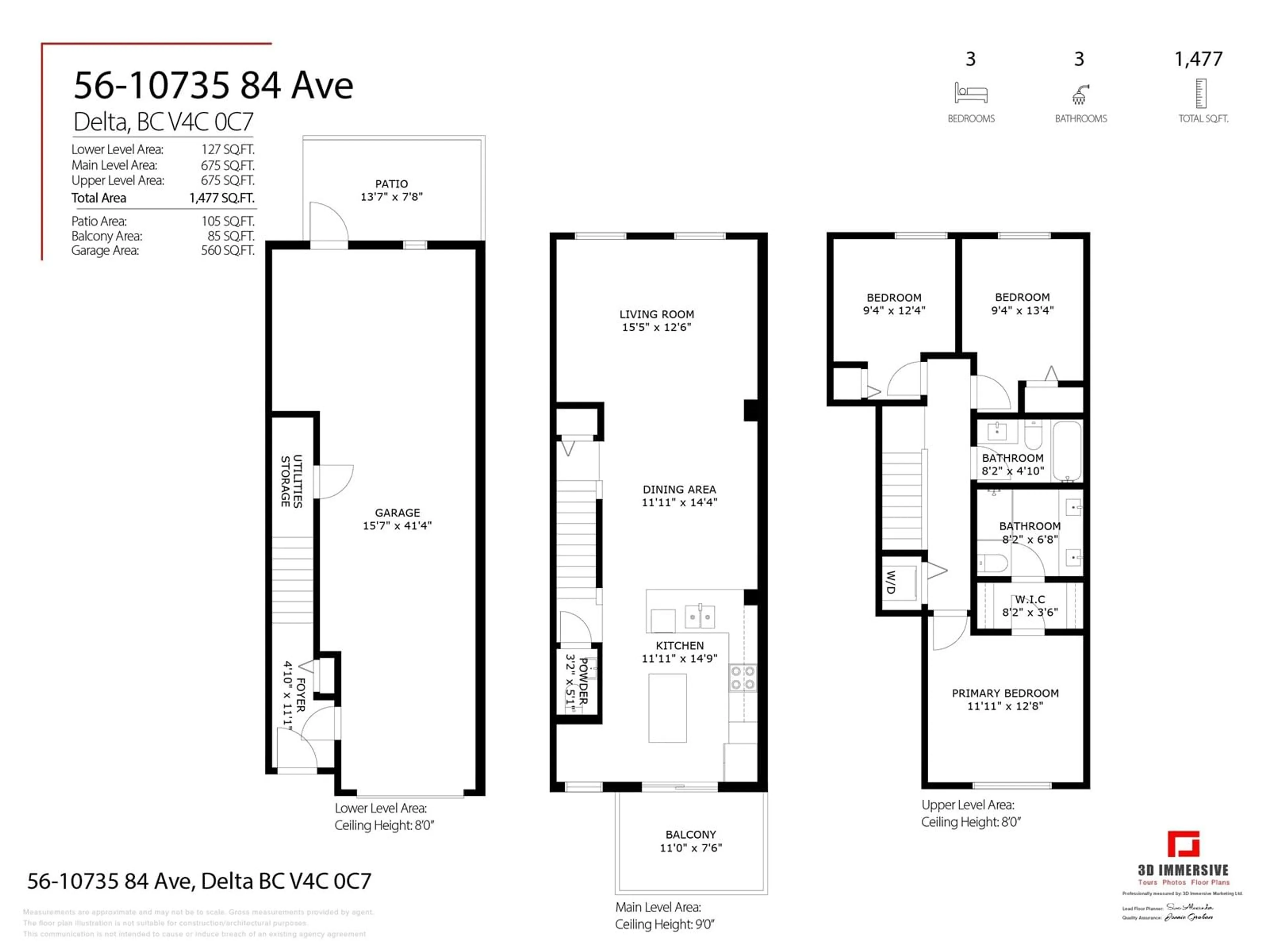 Floor plan for 56 10735 84 AVENUE, Delta British Columbia V4C0C7