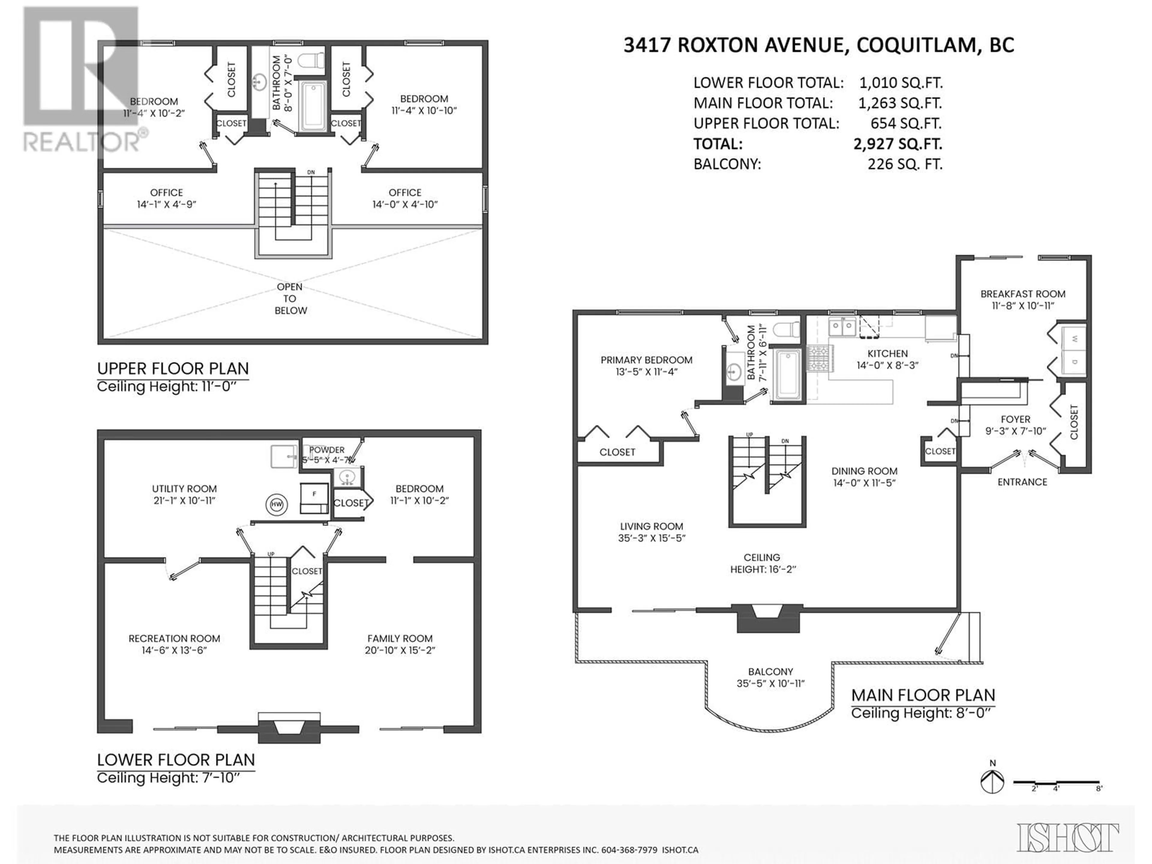Floor plan for 3417 ROXTON AVENUE, Coquitlam British Columbia V3B7M9