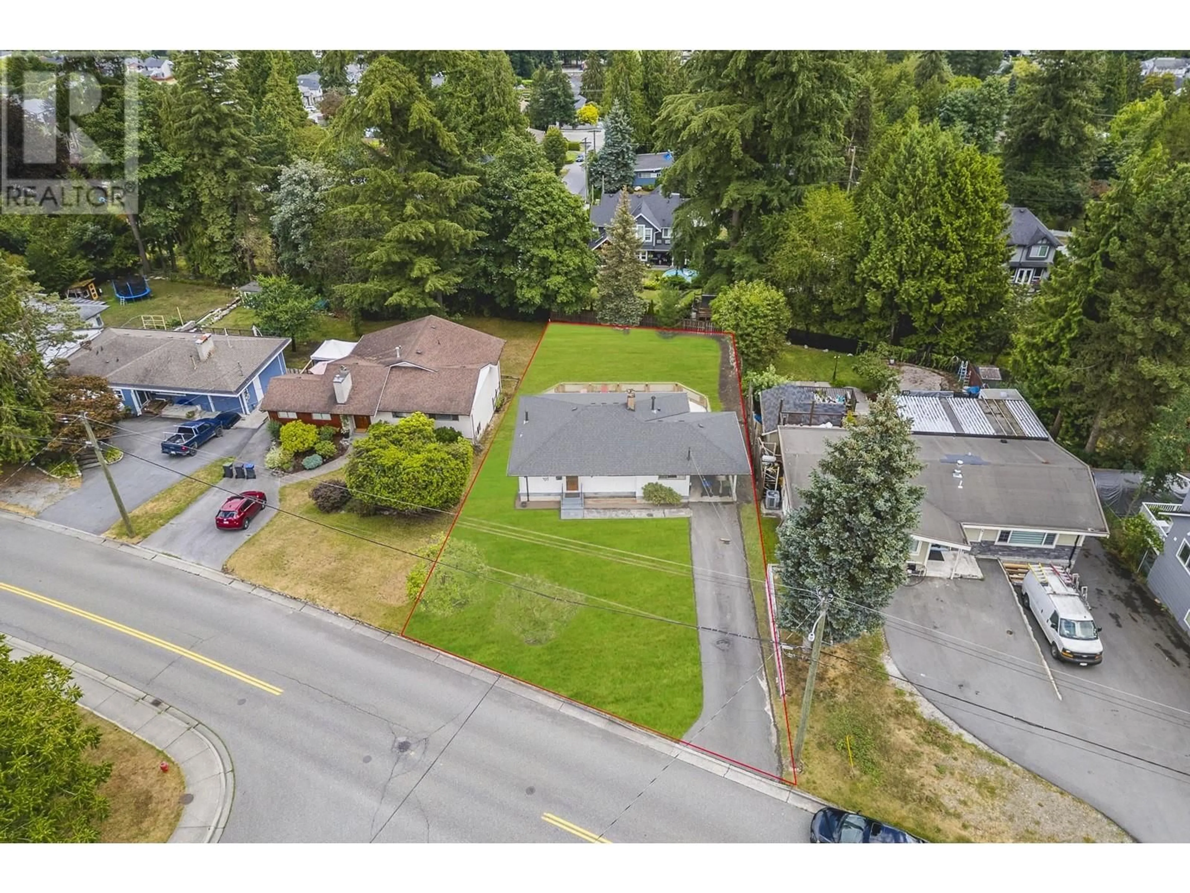 A pic from outside/outdoor area/front of a property/back of a property/a pic from drone, street for 1733 EASTERN DRIVE, Port Coquitlam British Columbia V3C2T5