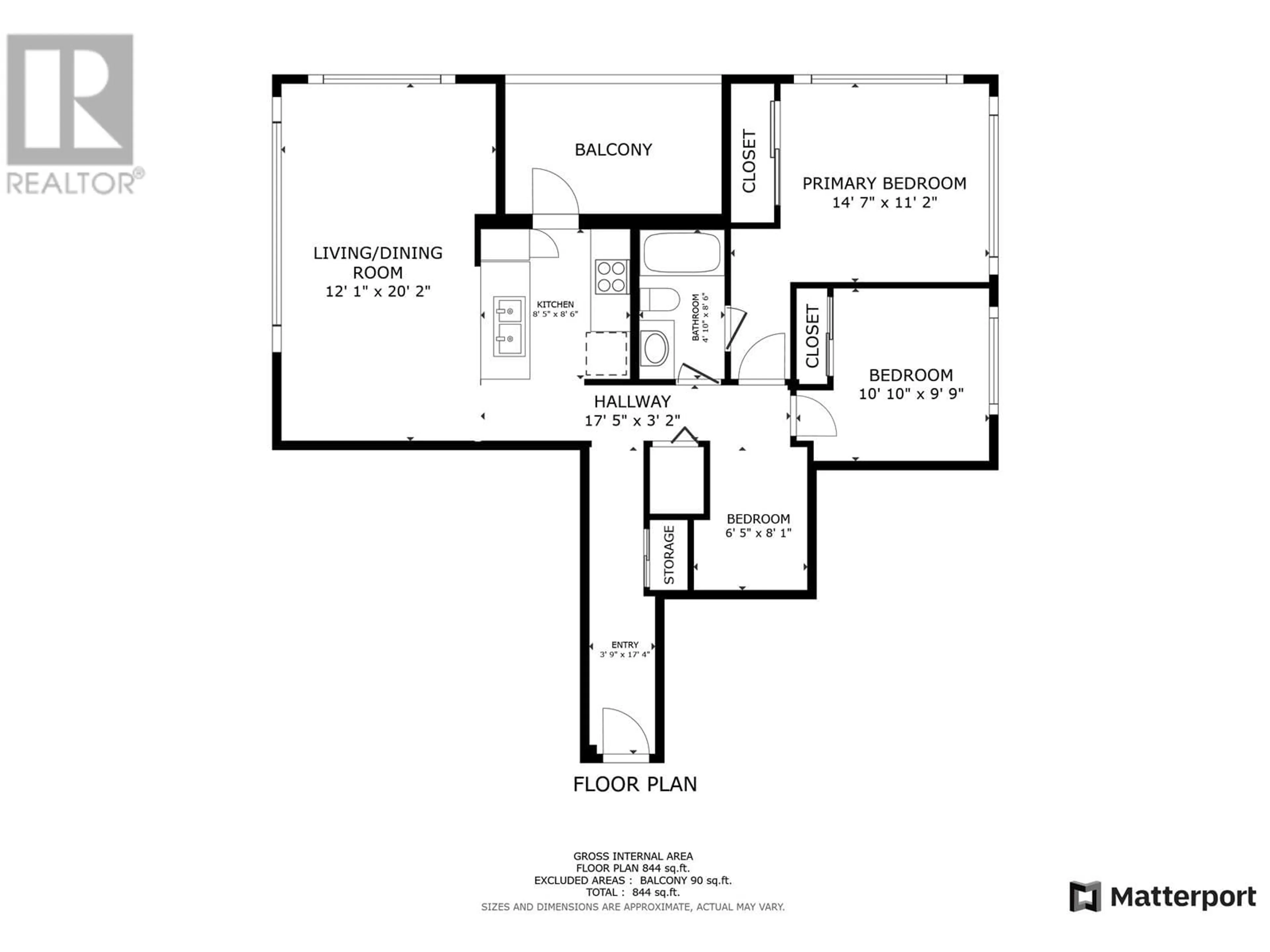 Floor plan for 501 306 SIXTH STREET, New Westminster British Columbia V3L0C9