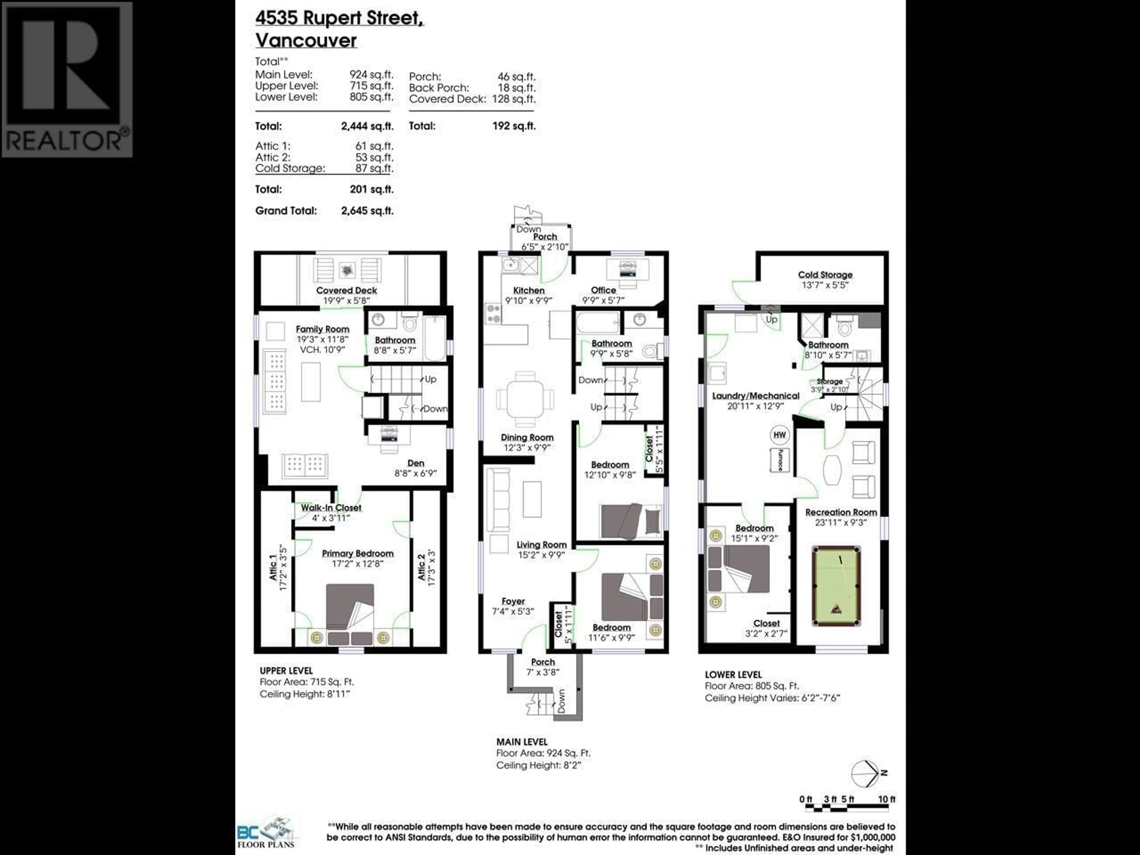 Floor plan for 4535 RUPERT STREET, Vancouver British Columbia V5R2J4