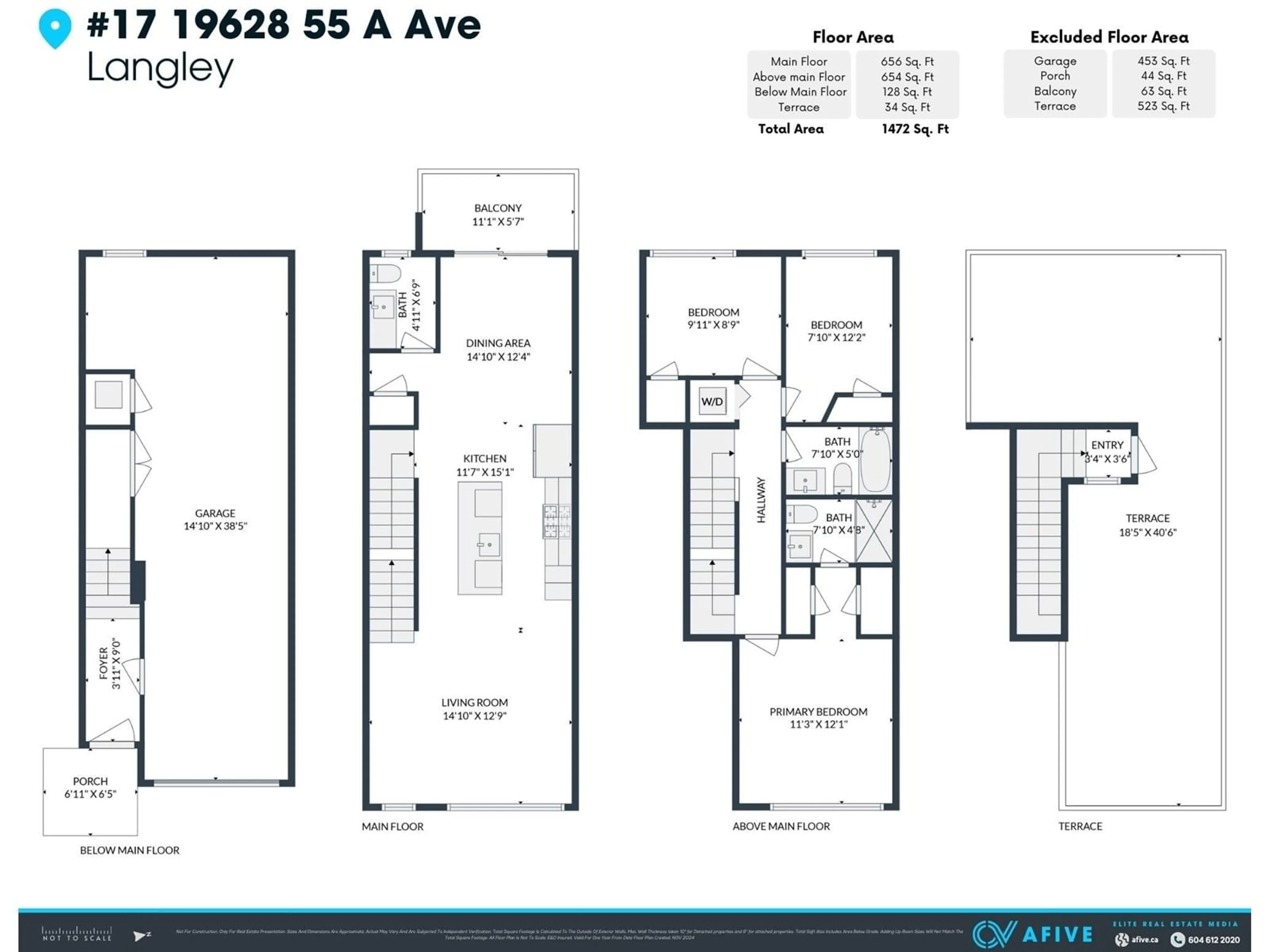 Floor plan for 17 - 19628 55A, Langley British Columbia V3A3X2