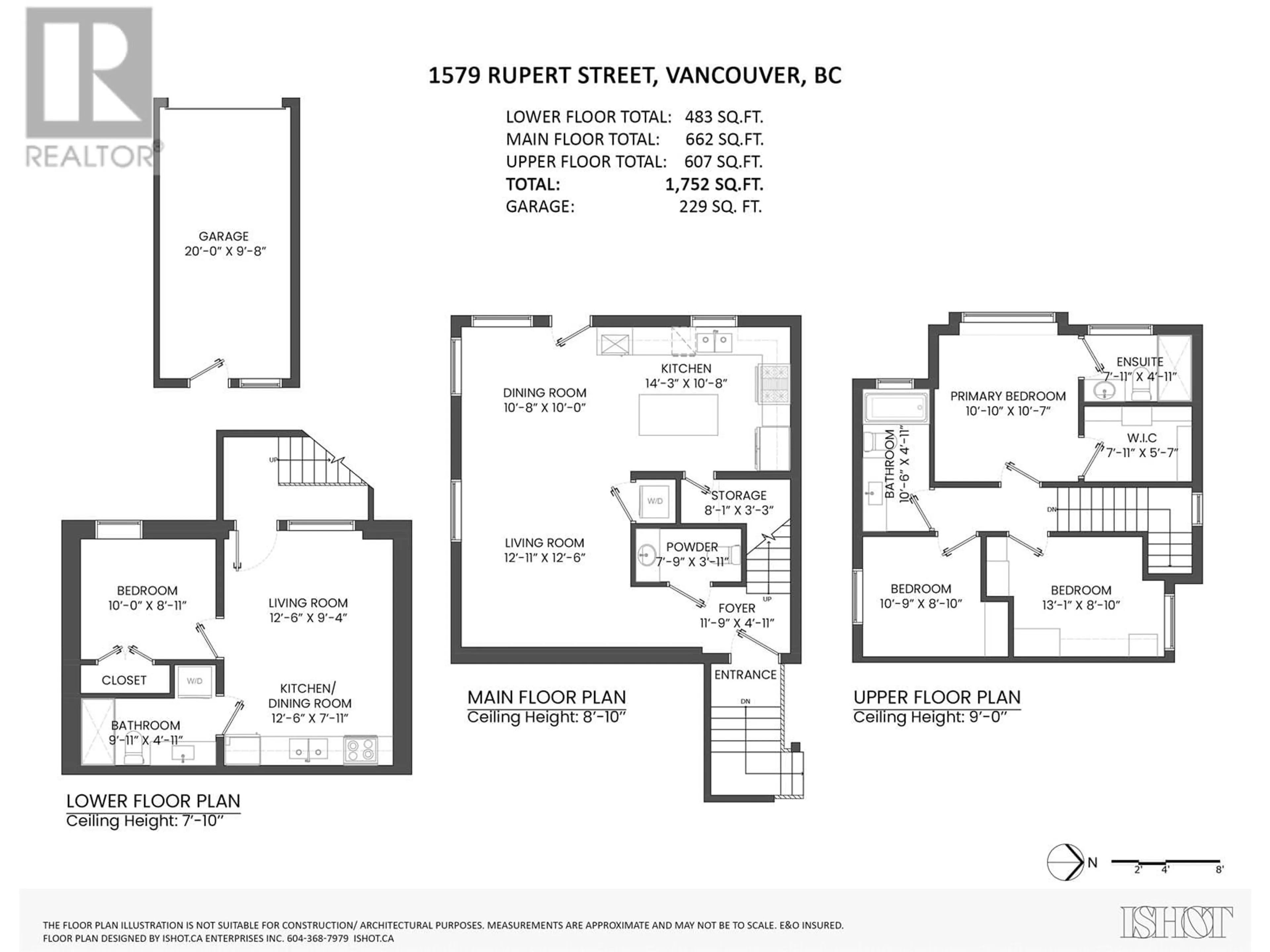 Floor plan for 1579 RUPERT STREET, Vancouver British Columbia V5K4L9