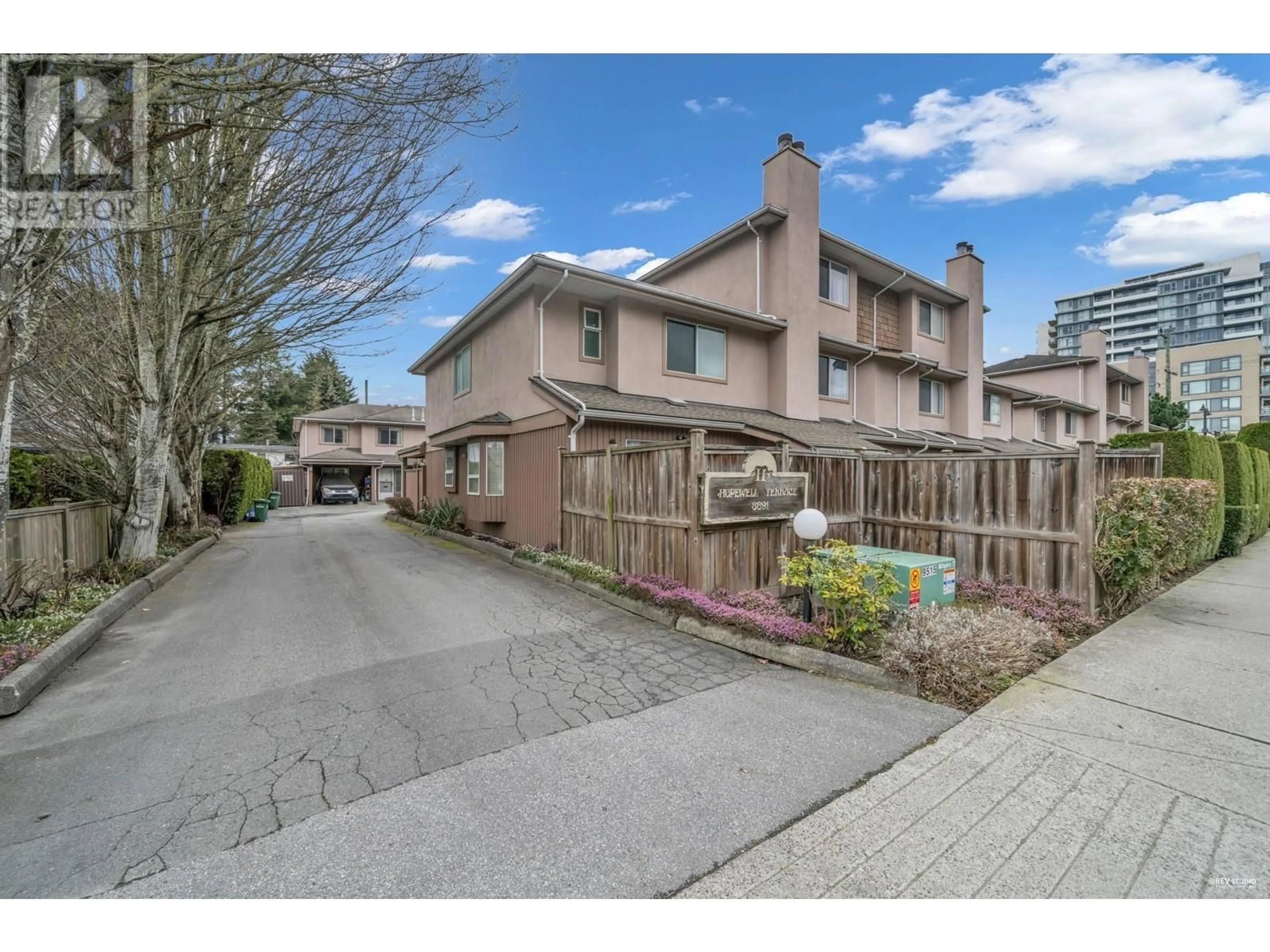 A pic from outside/outdoor area/front of a property/back of a property/a pic from drone, street for 2 8891 COOK ROAD, Richmond British Columbia V6Y3L8