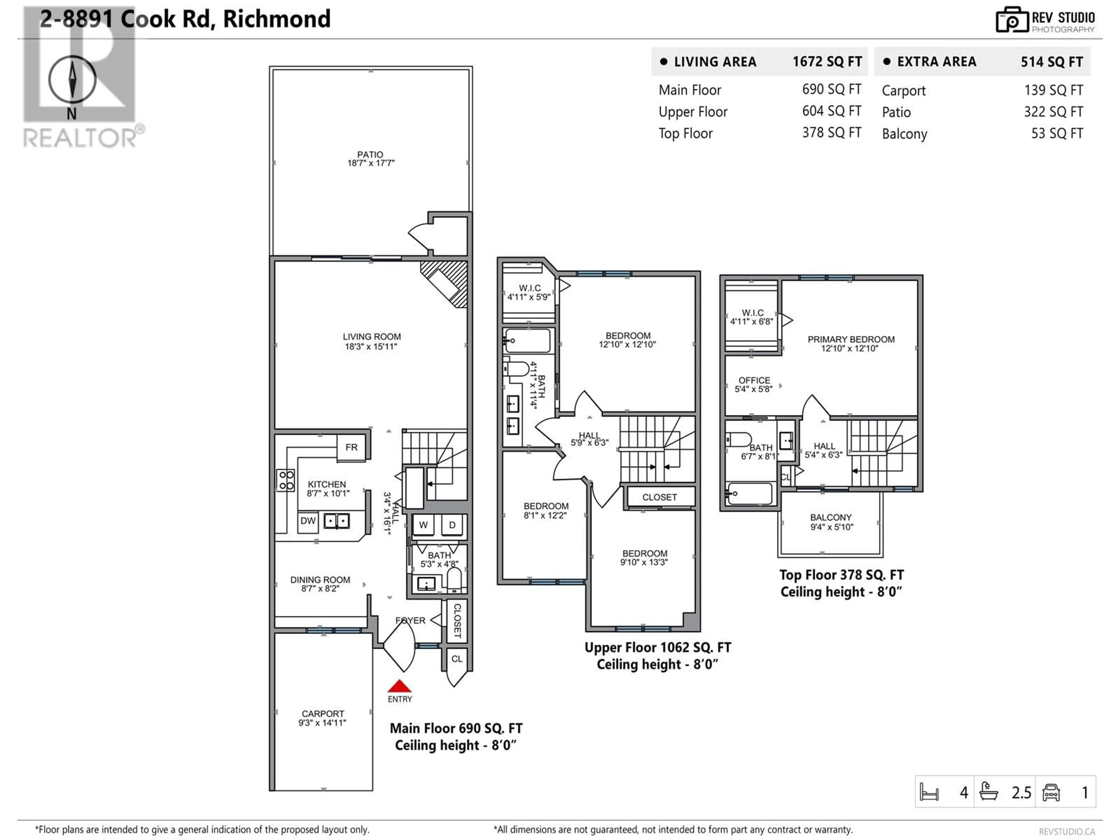 Floor plan for 2 8891 COOK ROAD, Richmond British Columbia V6Y3L8