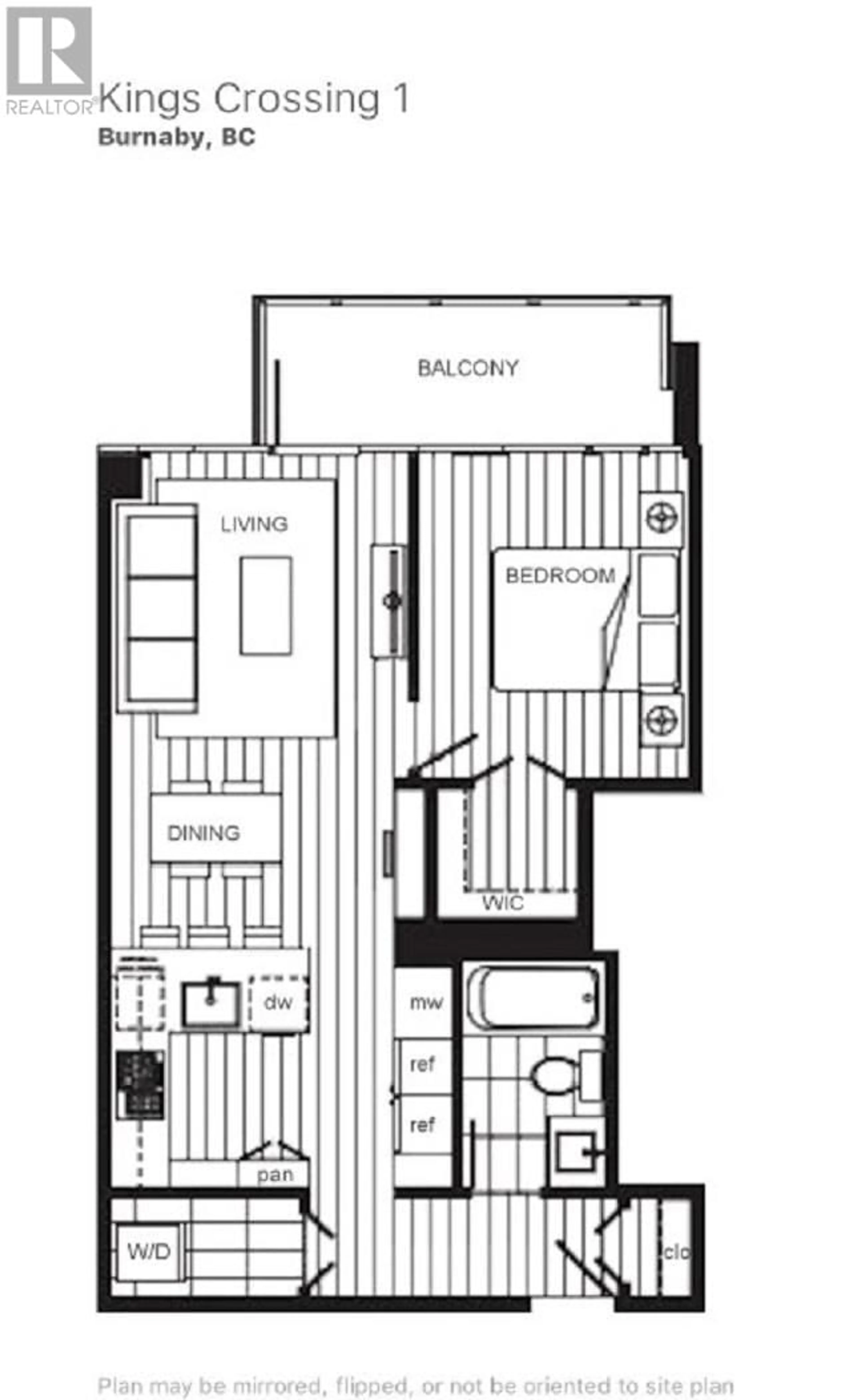 Floor plan for 1901 7388 KINGSWAY, Burnaby British Columbia V3N0G9