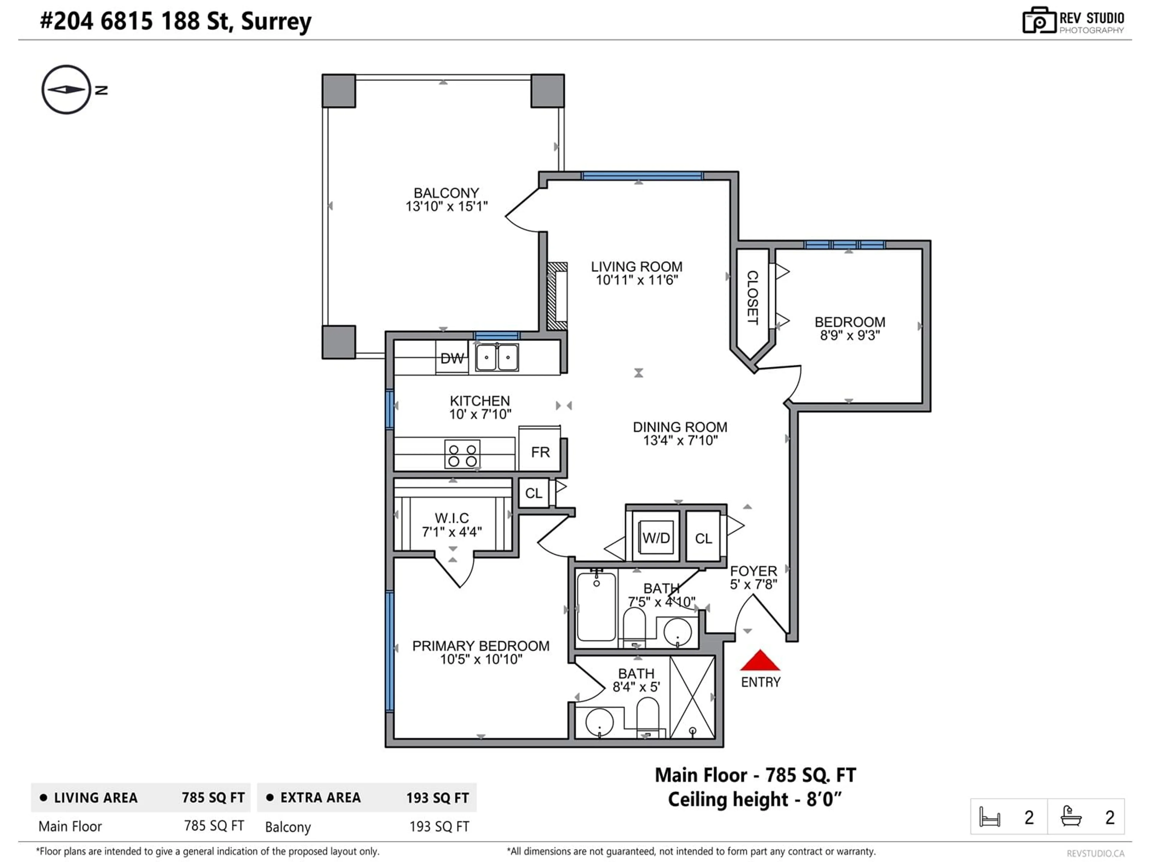 Floor plan for 204 - 6815 188, Surrey British Columbia V4N0Z8