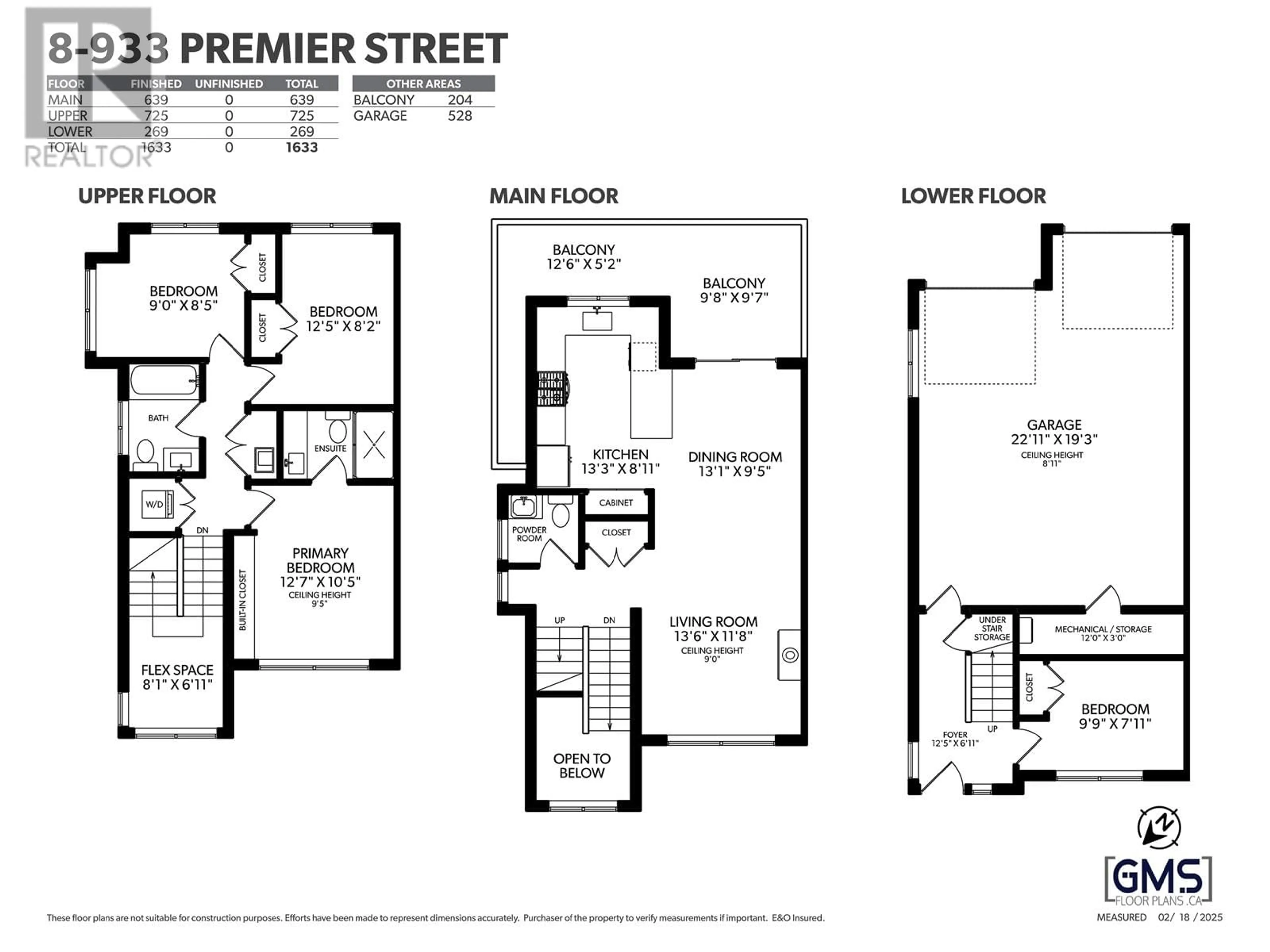 Floor plan for 8 - 933 PREMIER STREET, North Vancouver British Columbia V7J0E4