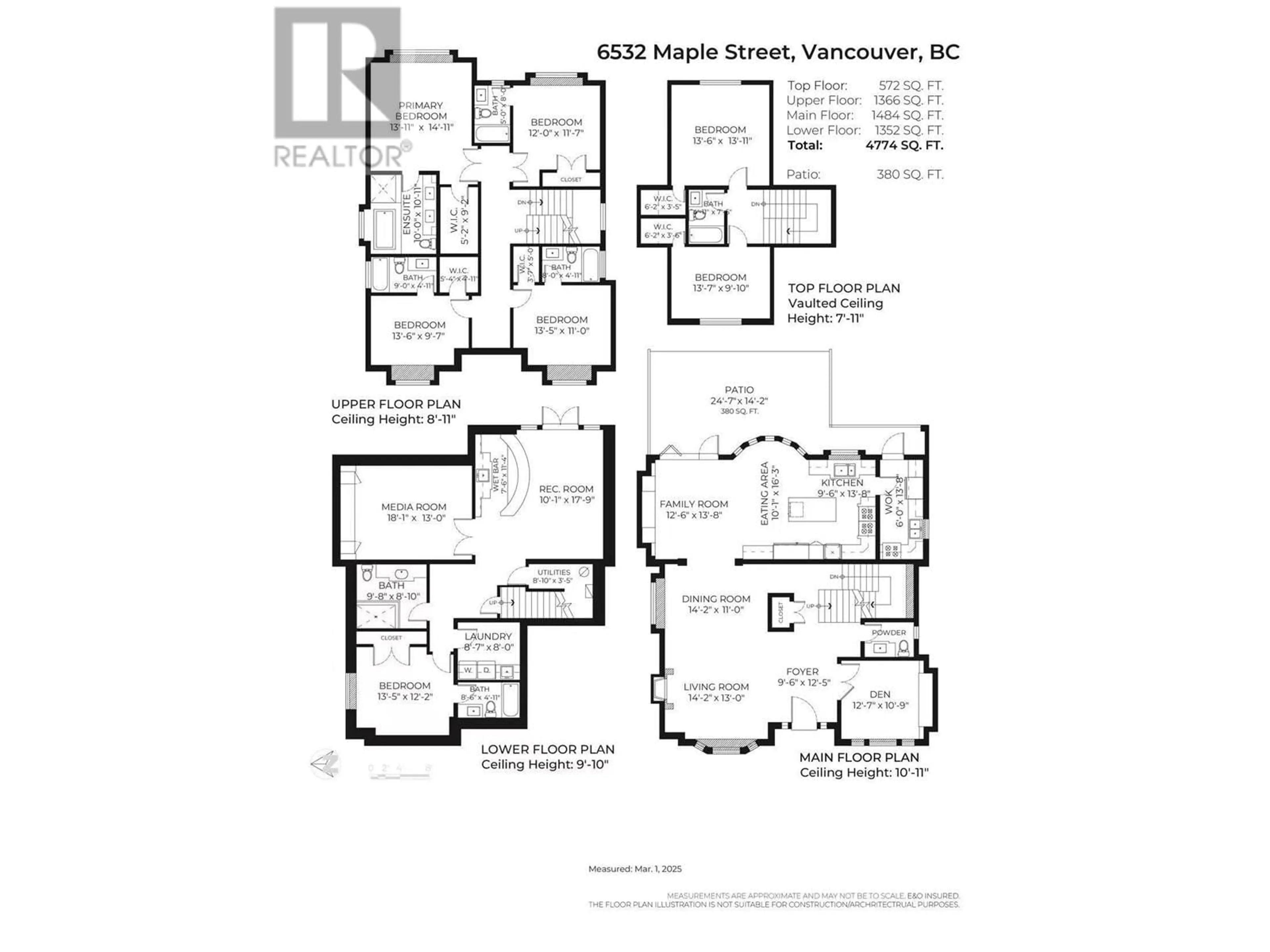 Floor plan for 6532 MAPLE STREET, Vancouver British Columbia V6P5P2