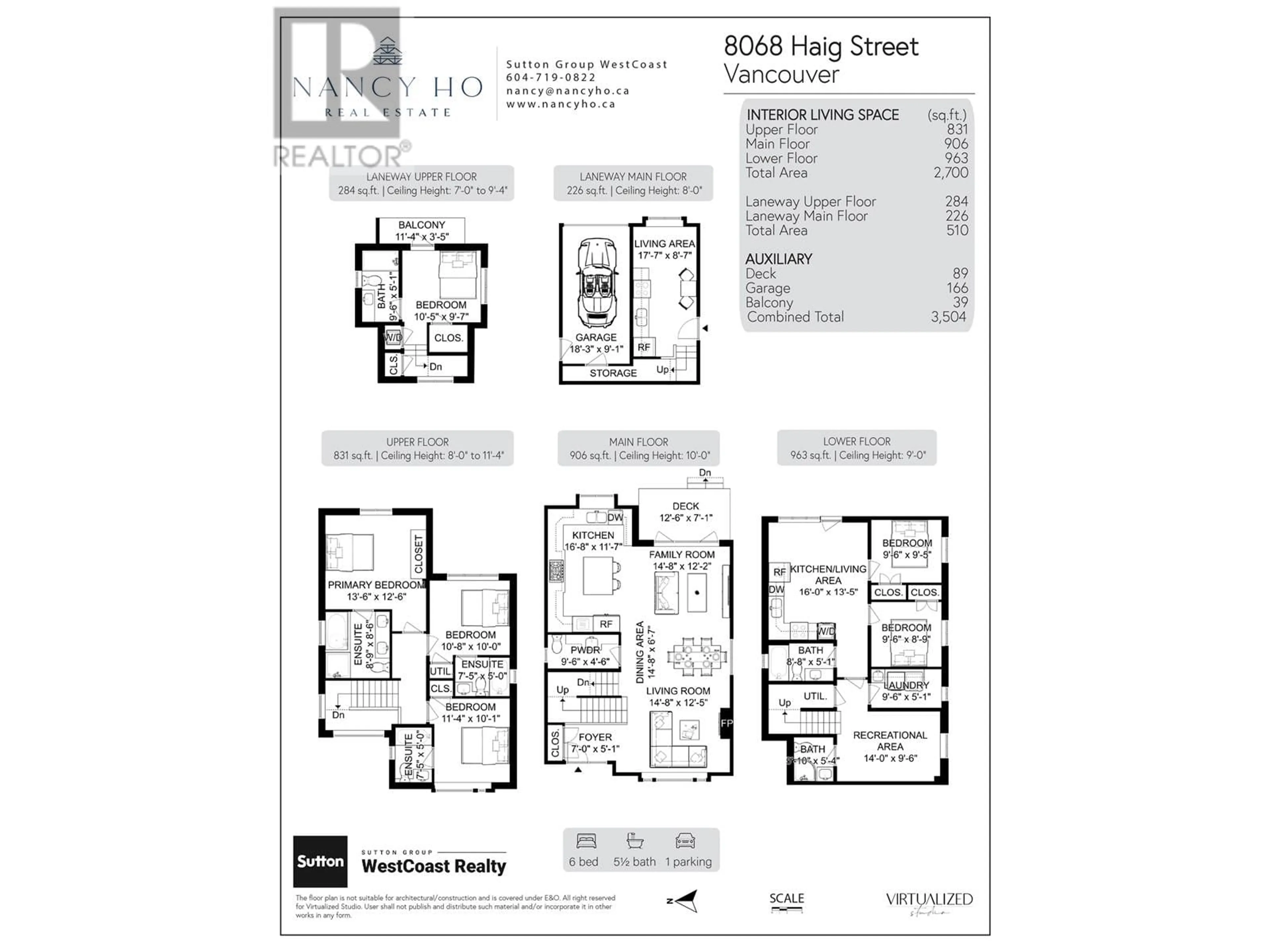 Floor plan for 8068 HAIG STREET, Vancouver British Columbia V6P4R9