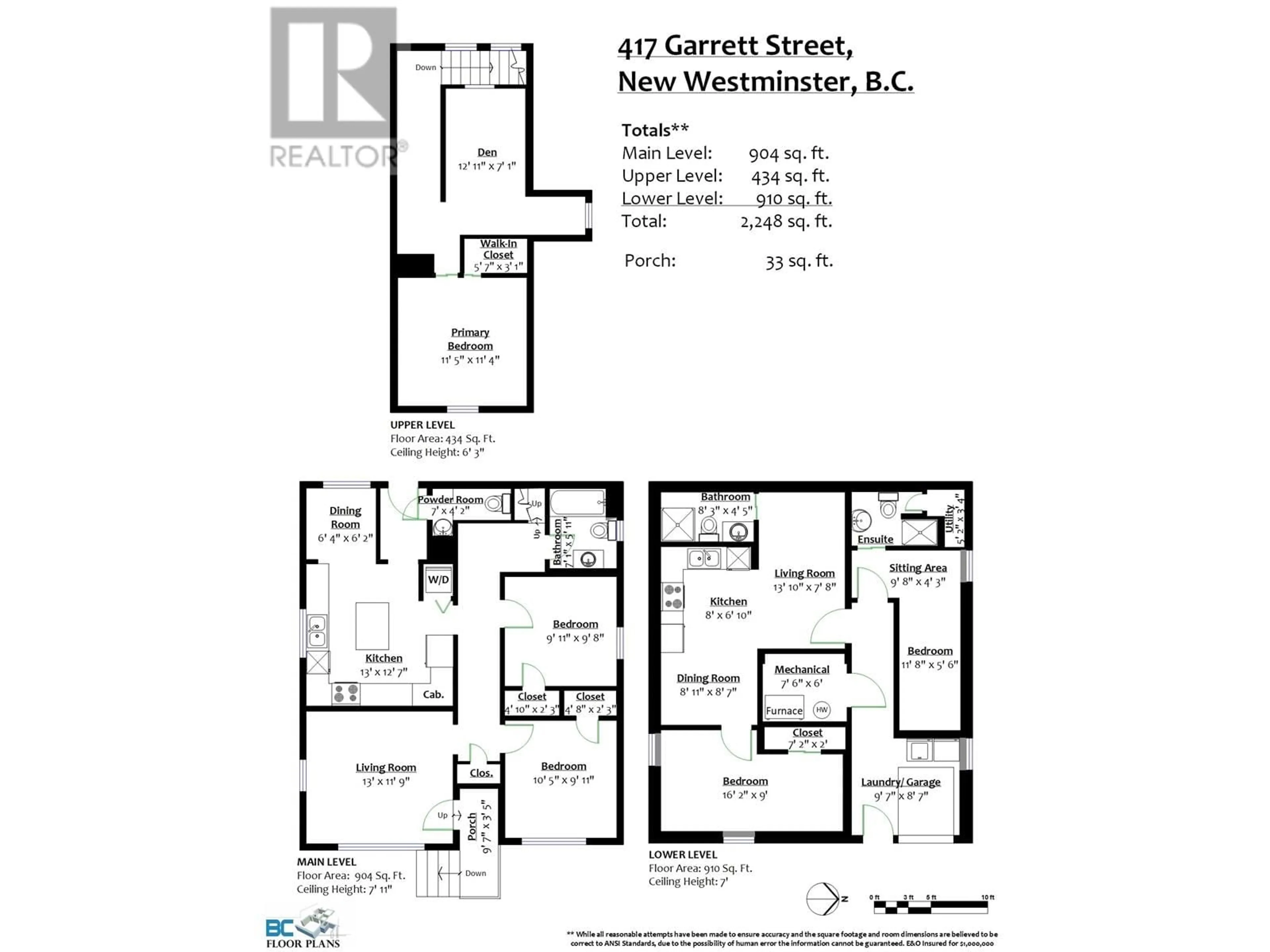 Floor plan for 417 GARRETT STREET, New Westminster British Columbia V3L3S1