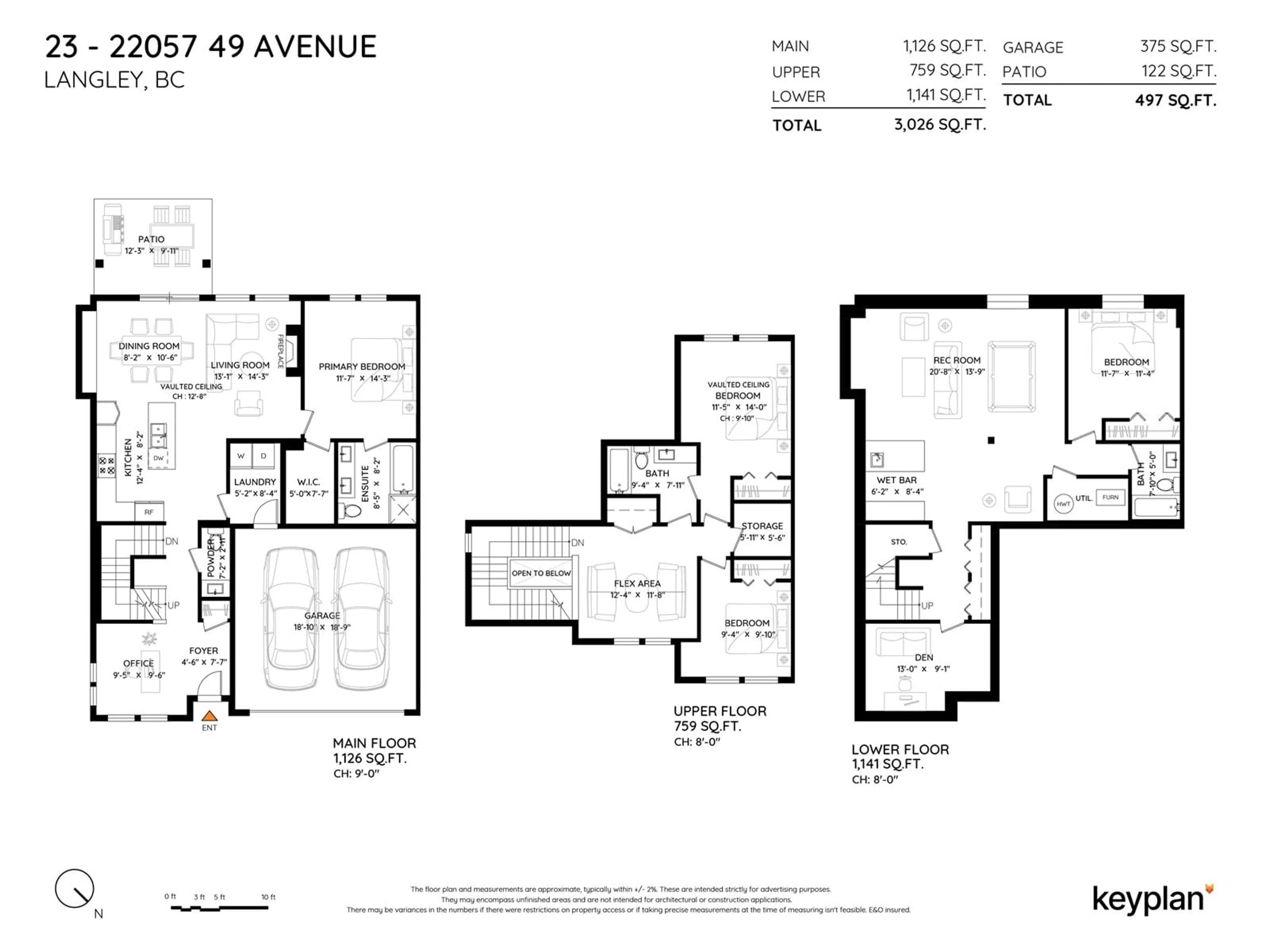 Floor plan for 23 22057 49TH AVENUE, Langley British Columbia V3A0J4