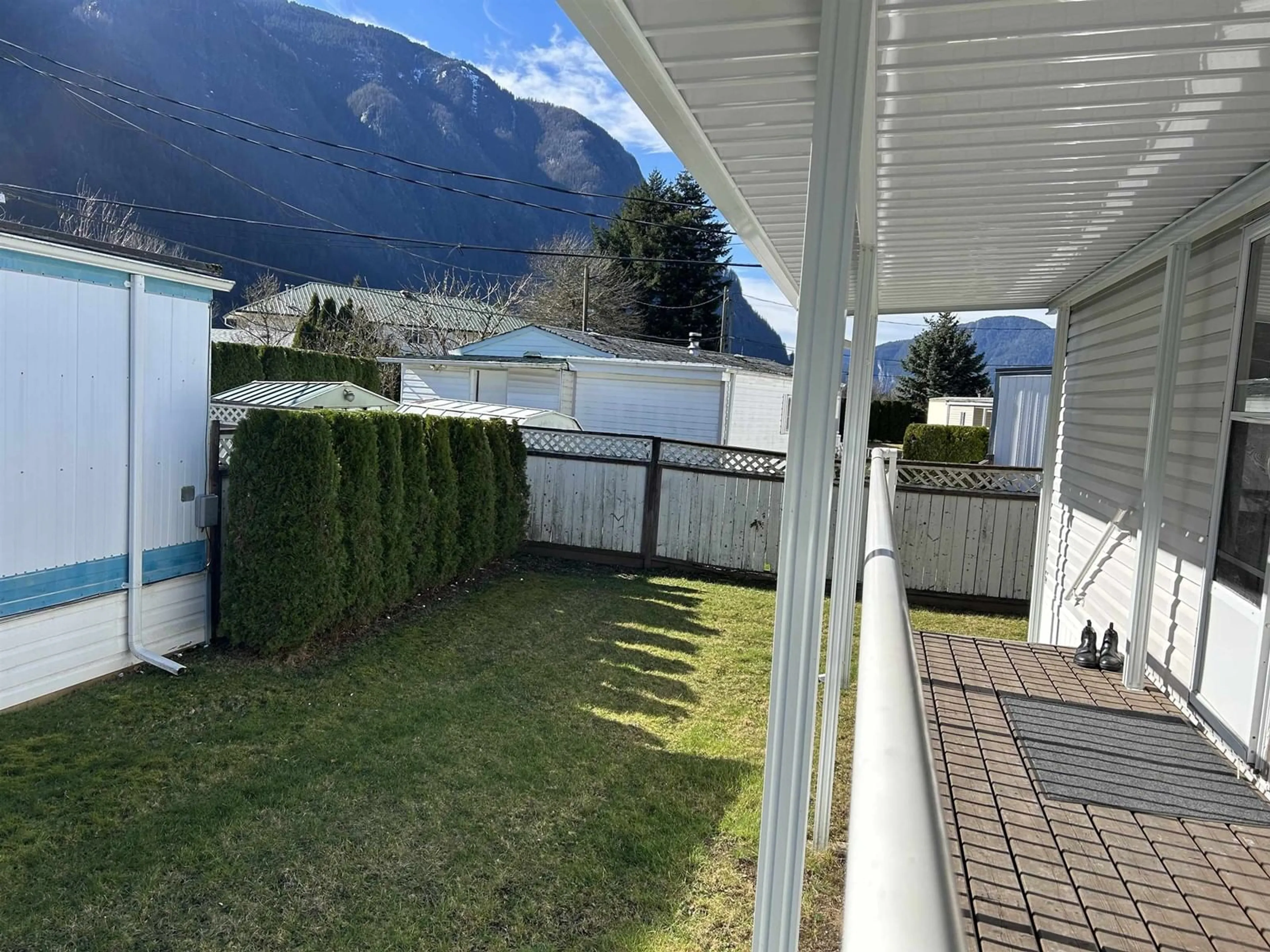 A pic from outside/outdoor area/front of a property/back of a property/a pic from drone, mountain view for 23 62780 FLOOD HOPE ROAD|Hope, Hope British Columbia V0X1L2