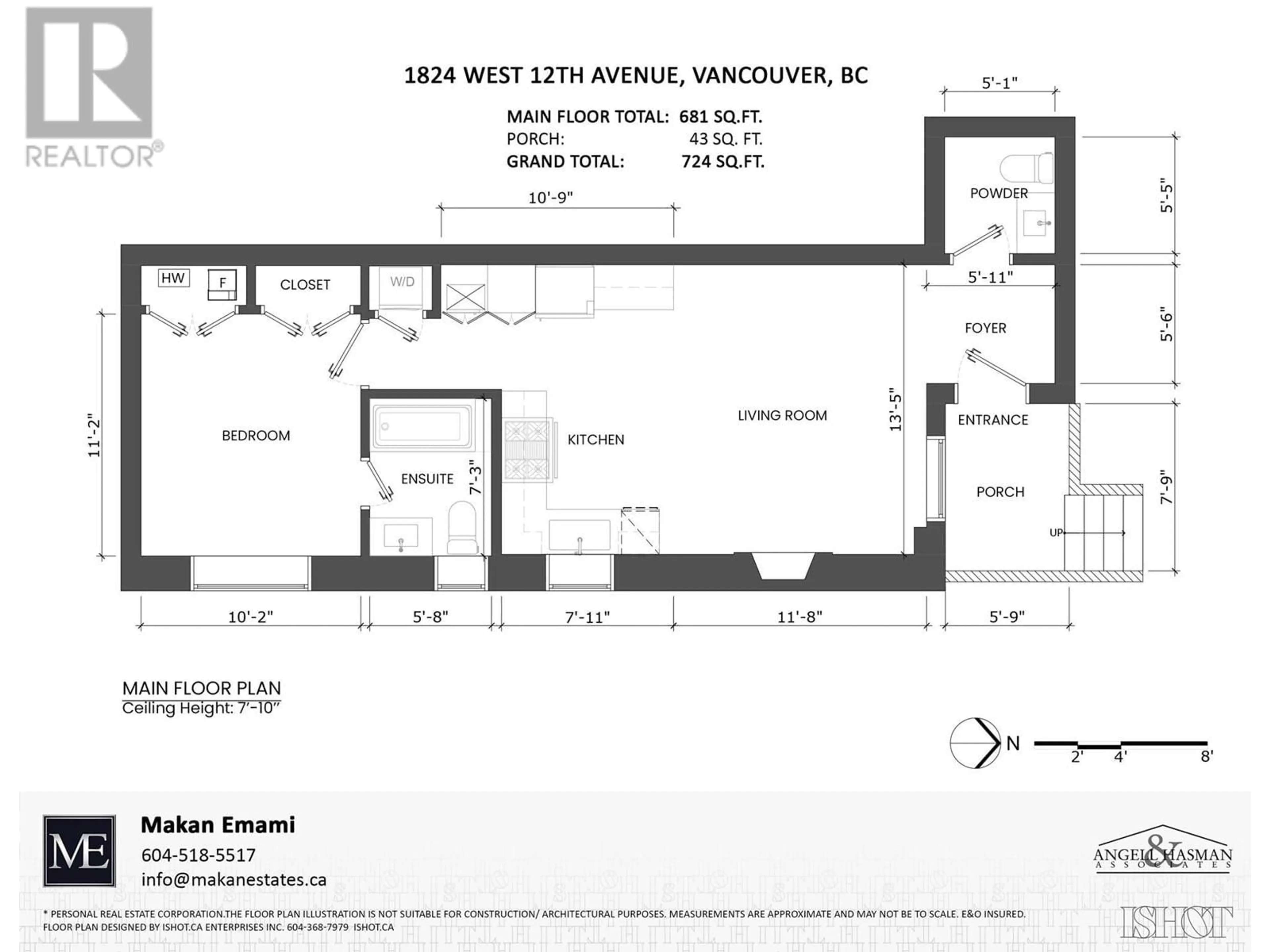 Floor plan for 1824 W 12TH AVENUE, Vancouver British Columbia V6J2E8