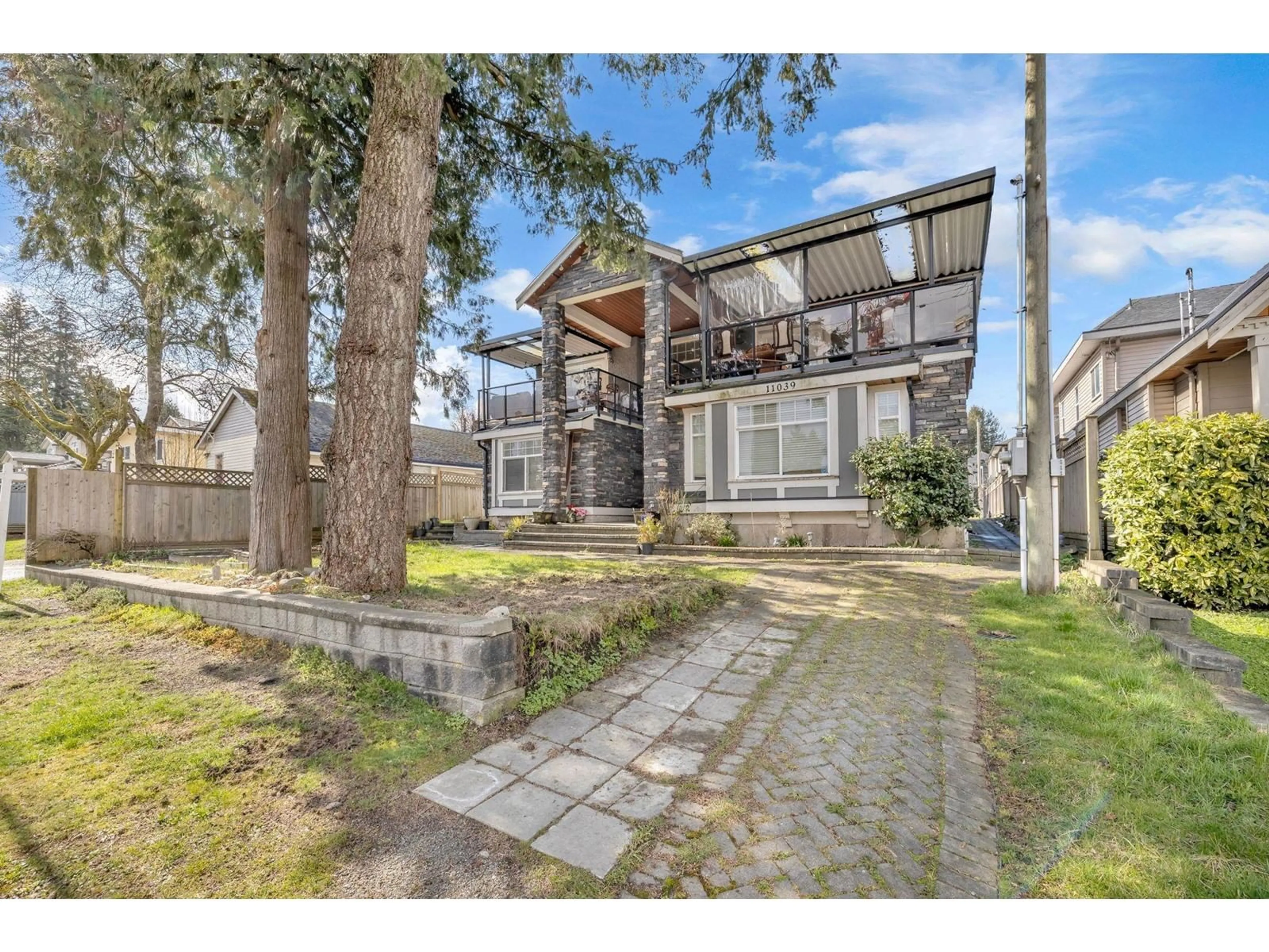 A pic from outside/outdoor area/front of a property/back of a property/a pic from drone, street for 11039 132, Surrey British Columbia V3T3X1